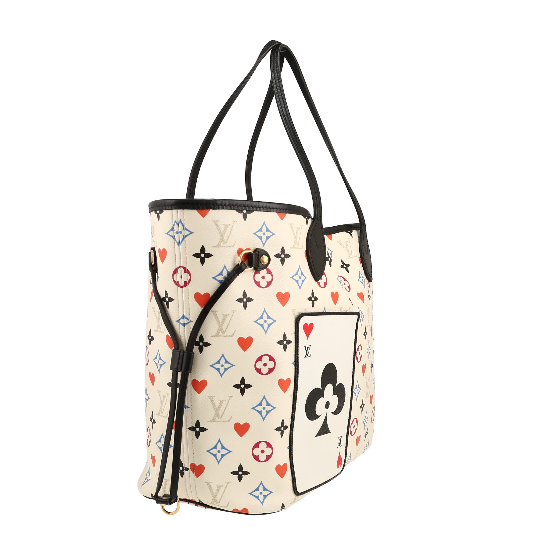Sac cabas Louis Vuitton  Neverfull Editions Limitées moyen modèle  en toile monogram multicolore et cuir noir