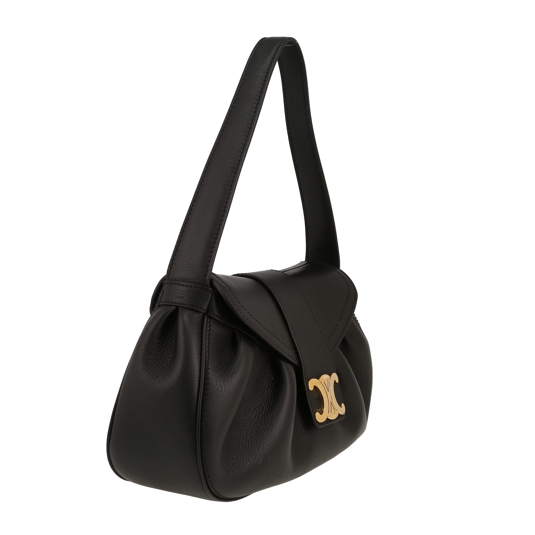 Sac à main Celine  Polly moyen modèle  en cuir noir