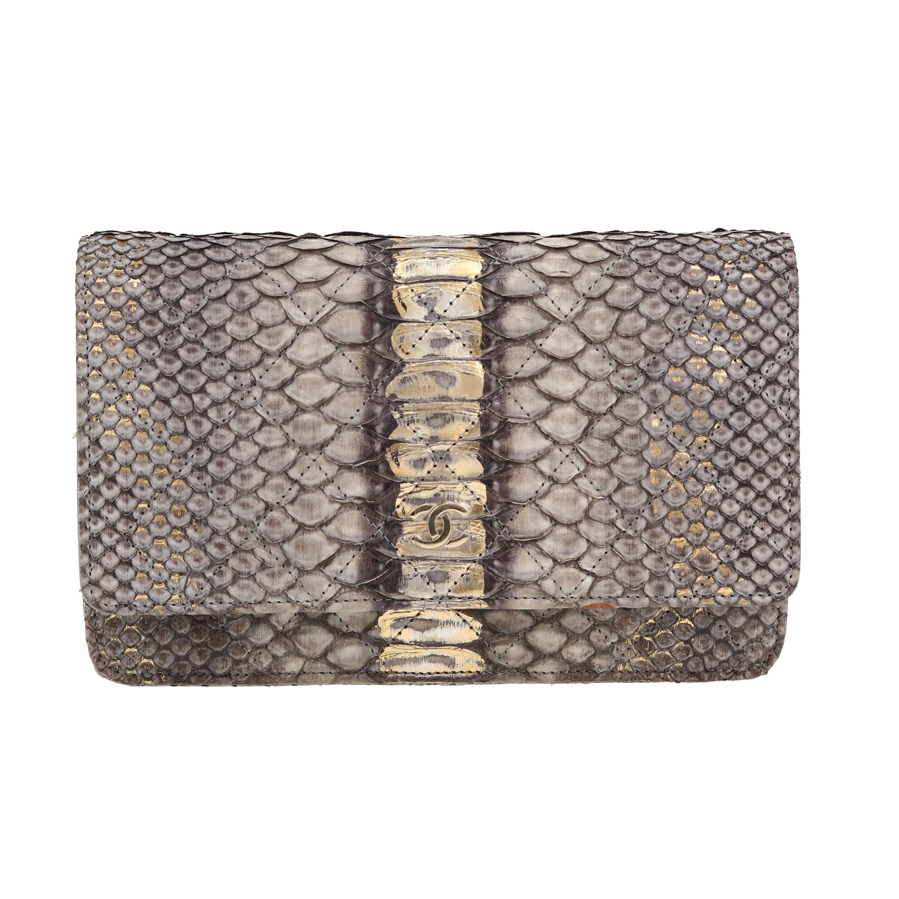 Pochette bandoulière - Zip Micro - Serpent et finitions dorées