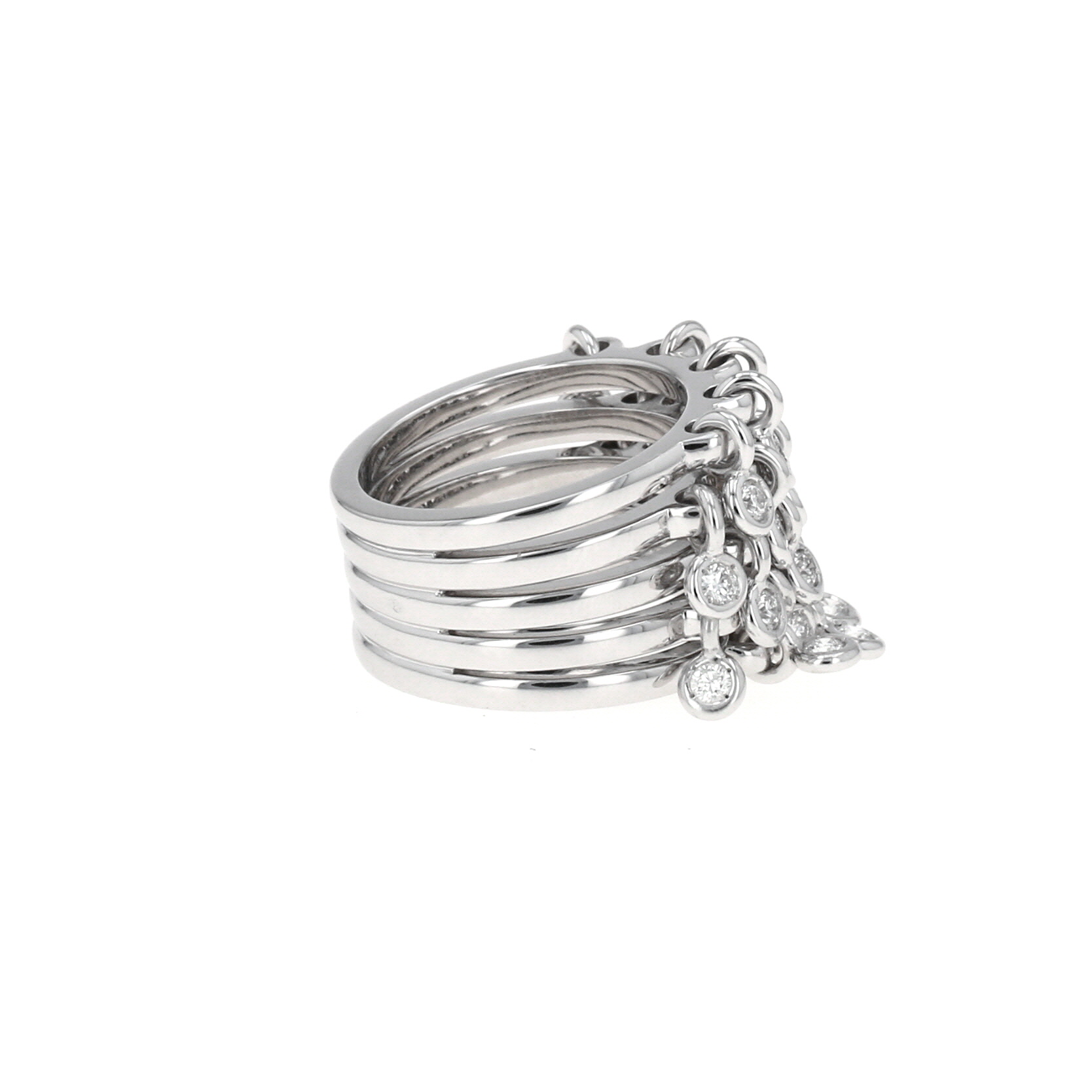 Dior Coquine large model ring in white gold and diamonds