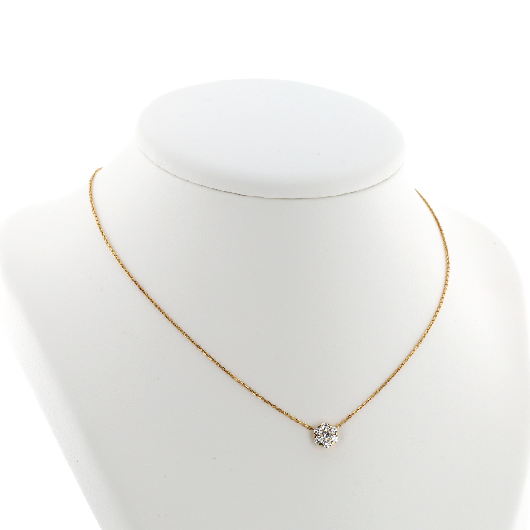 Van Cleef & Arpels Fleurette necklace in yellow gold and diamonds