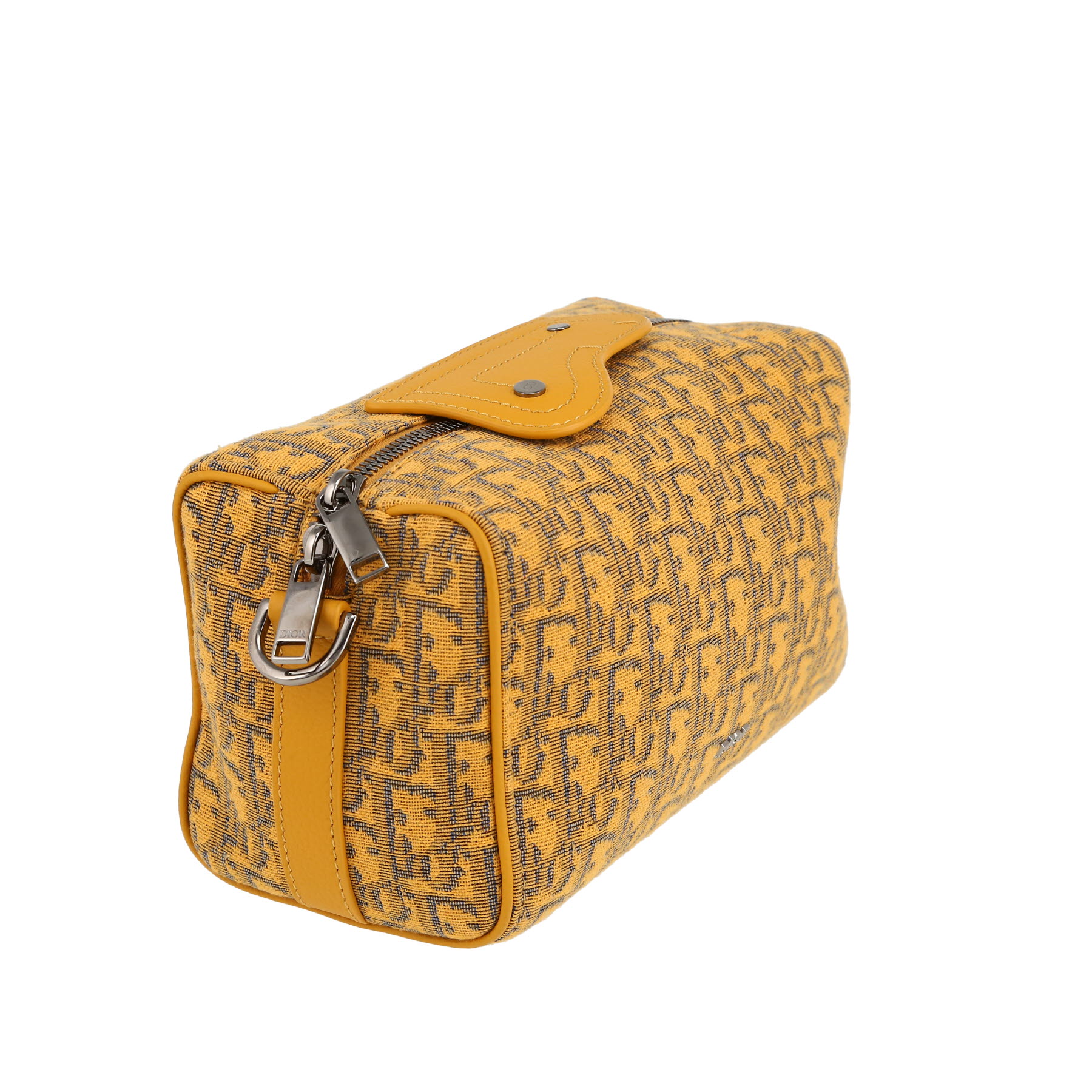 Sac bandoulière Dior  Lingot 22 en toile monogram Oblique jaune et cuir jaune