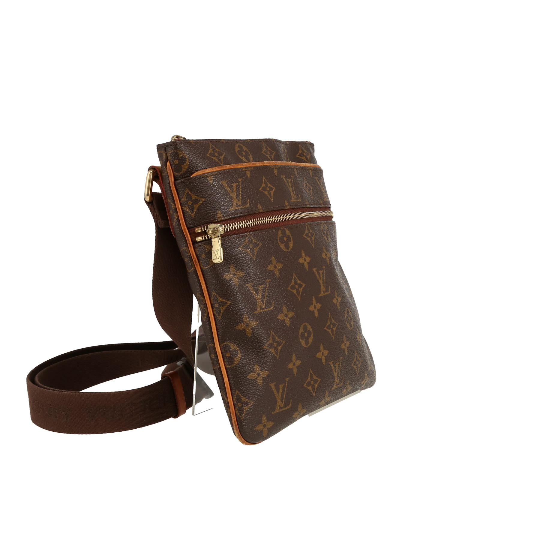 Louis Vuitton  Bosphore shoulder bag  in brown monogram canvas  and brown canvas