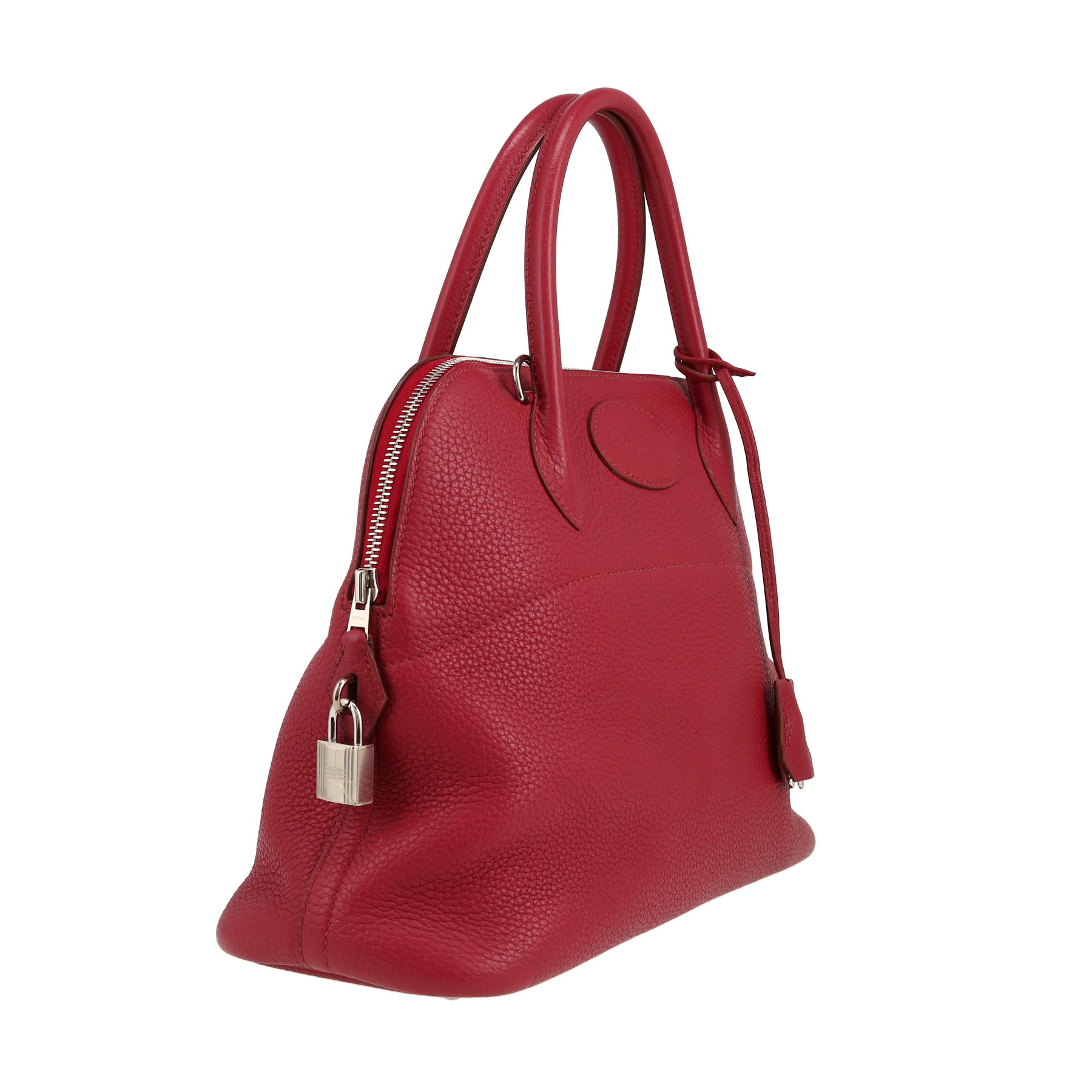 Bolso de mano Hermès  Bolide 31 cm en cuero togo rojo Rubis