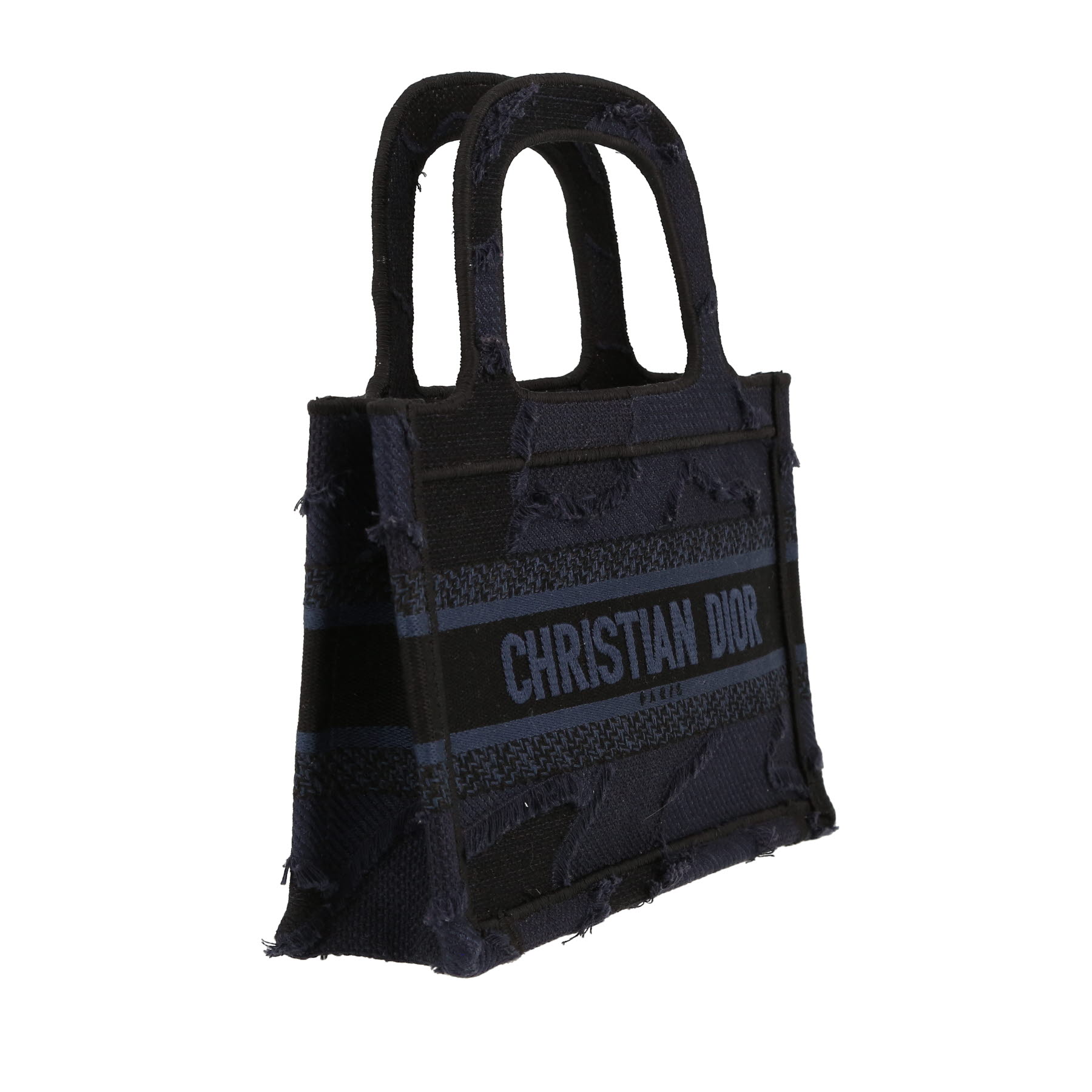Sac à main Dior  Book Tote petit  en toile bleue