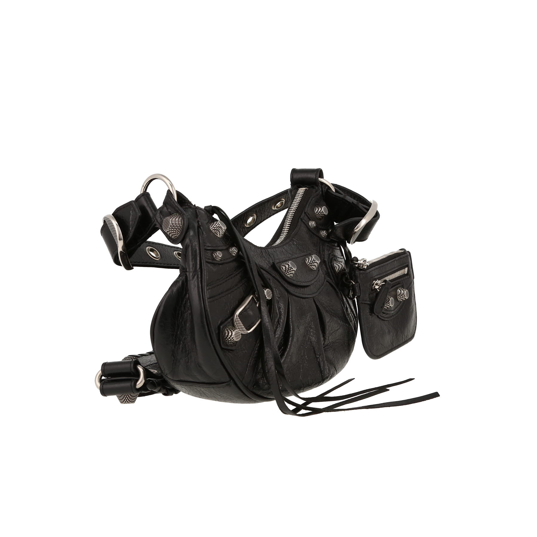 Sac bandoulière Balenciaga  Cagole en cuir noir