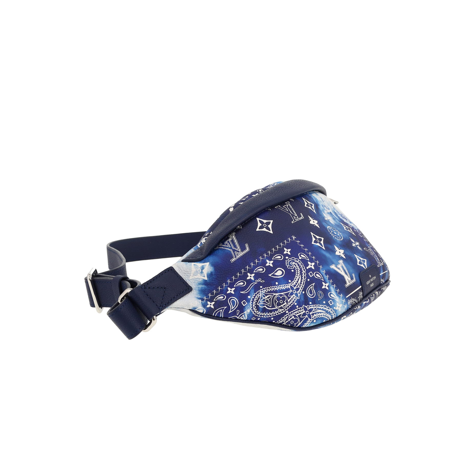 Pochette-ceinture Louis Vuitton  Bumbag en toile monogram  bleu-marine et blanche et cuir naturel