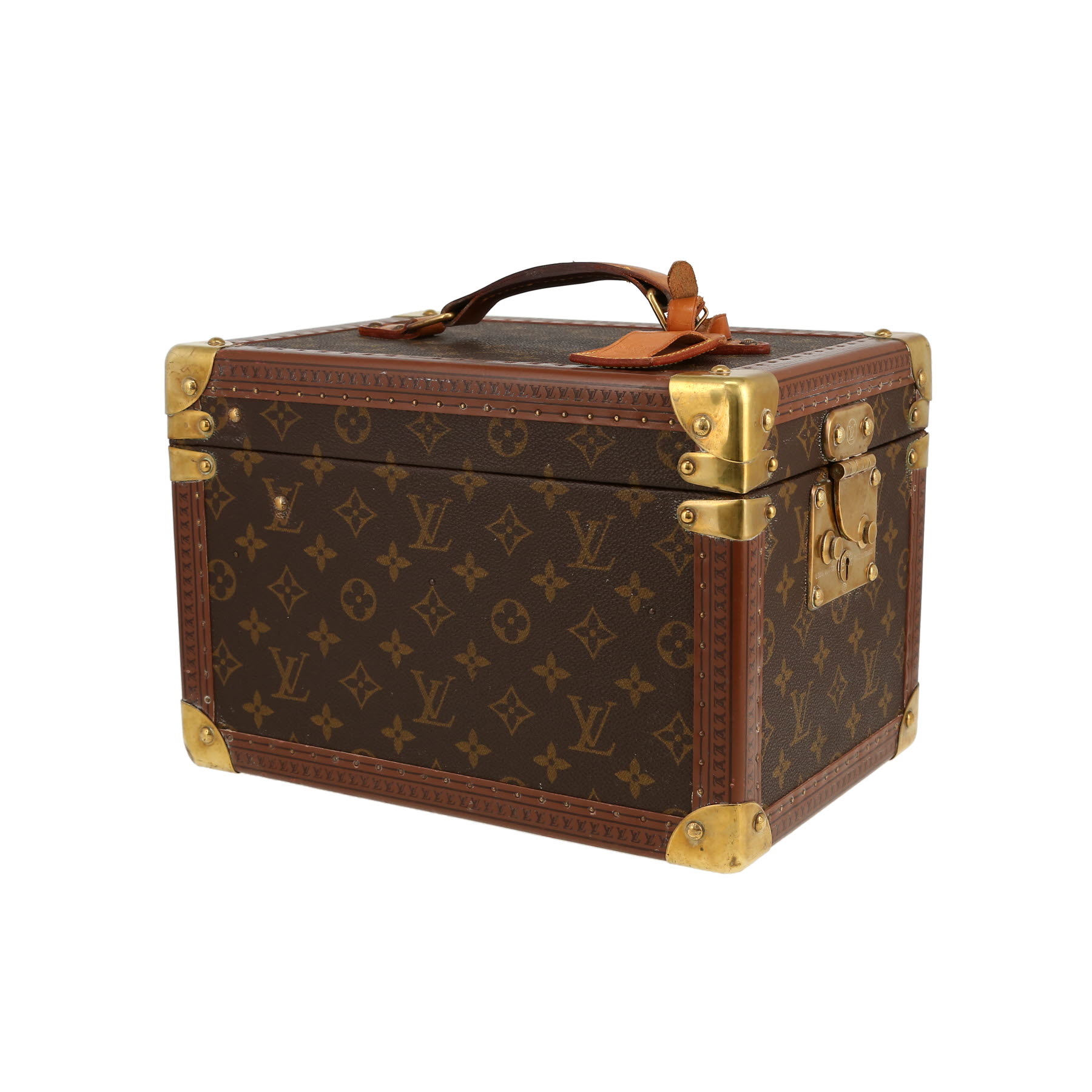 Louis Vuitton  Boîte à flacons vanity case  in brown monogram canvas  and natural leather