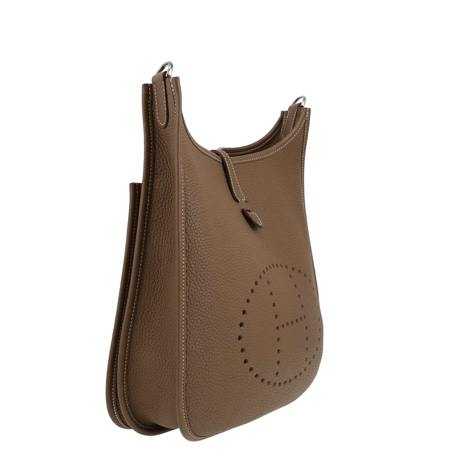 Hermès  Evelyne shoulder bag  in etoupe togo leather