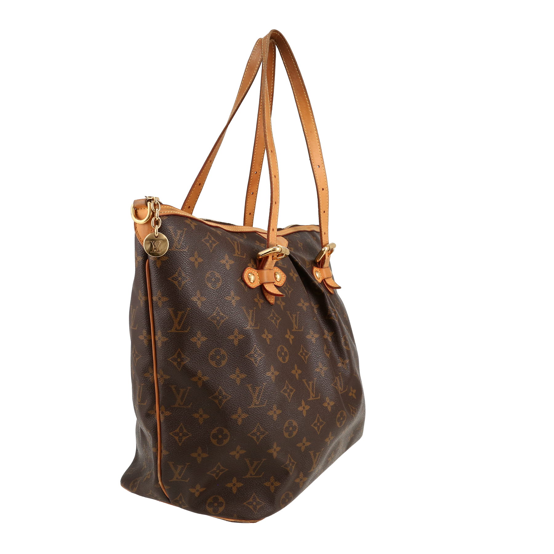 Louis Vuitton  Palermo handbag  in brown monogram canvas  and natural leather