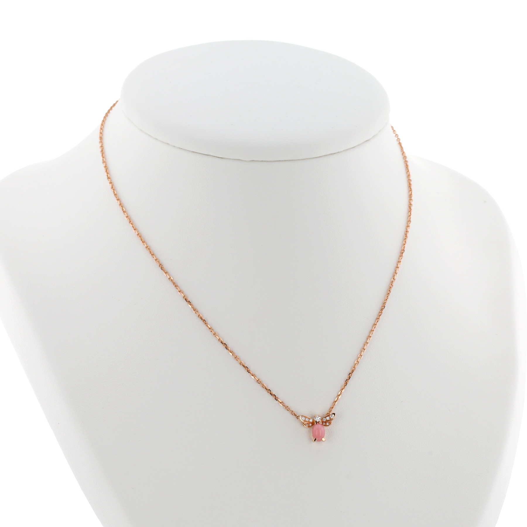 Collar Chaumet Attrape Moi Si Tu M'Aimes de oro rosa, diamantes y ópalo rosa