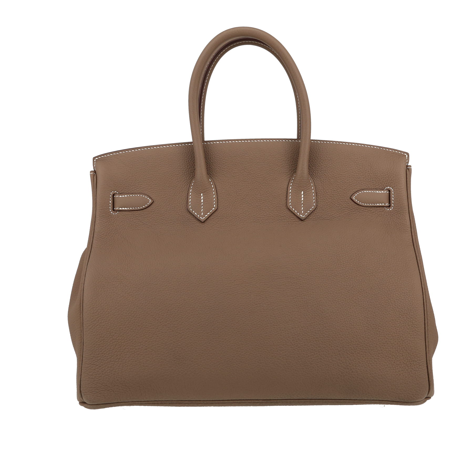 Birkin 35 cm Handbag In Etoupe Togo Leather