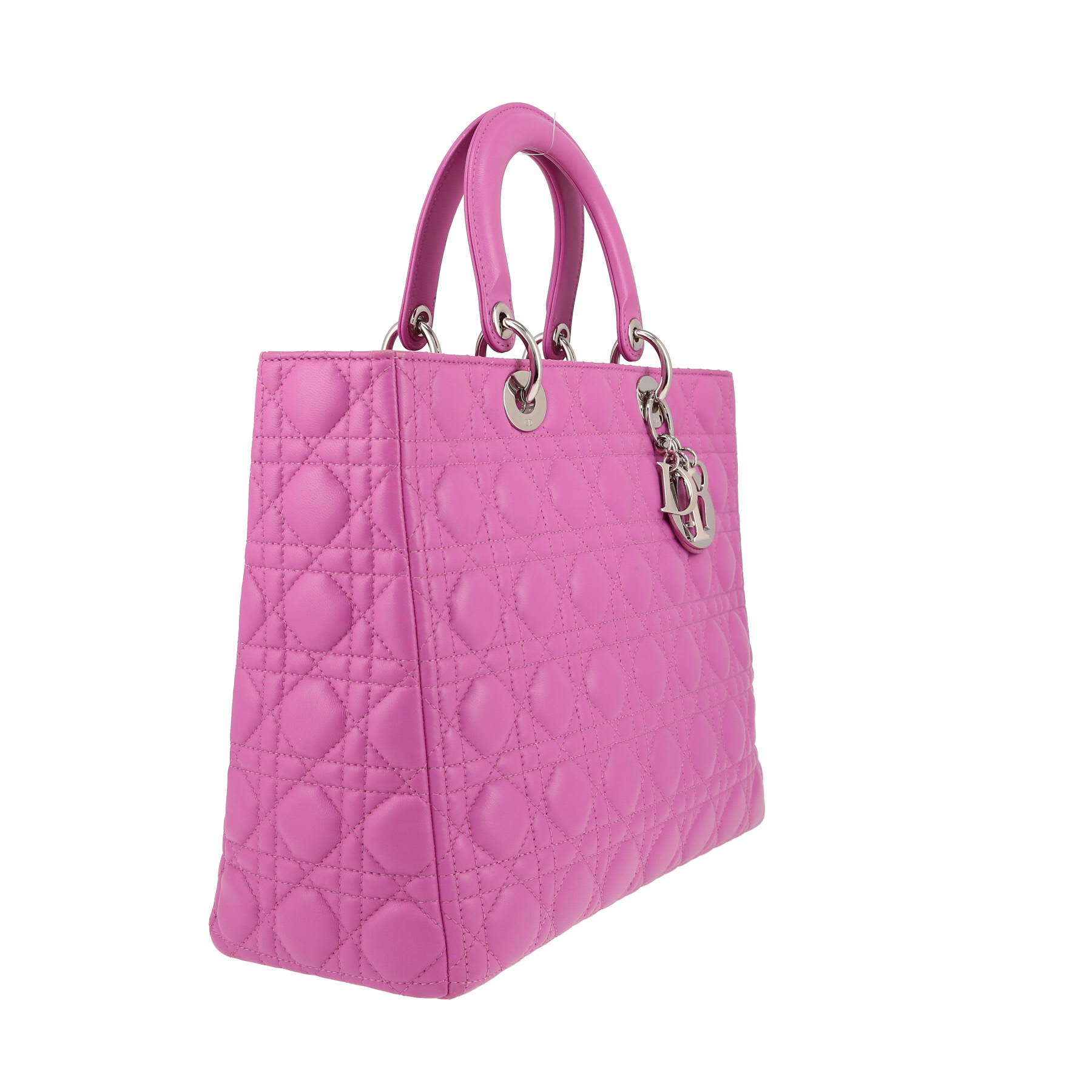 Dior  Lady Dior large model  handbag  in pink leather cannage