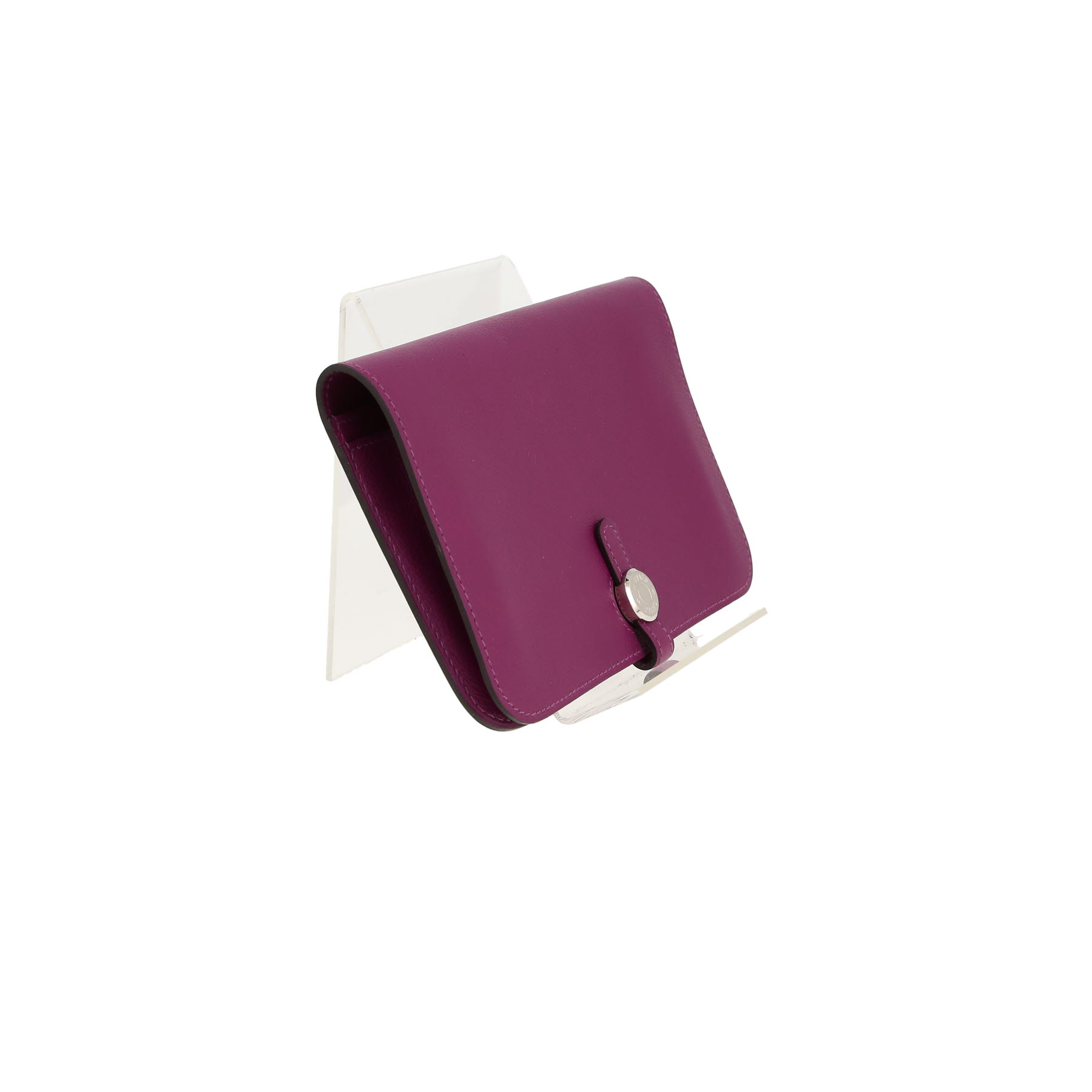 Billetera Hermès  Dogon en cuero swift violeta Anemone