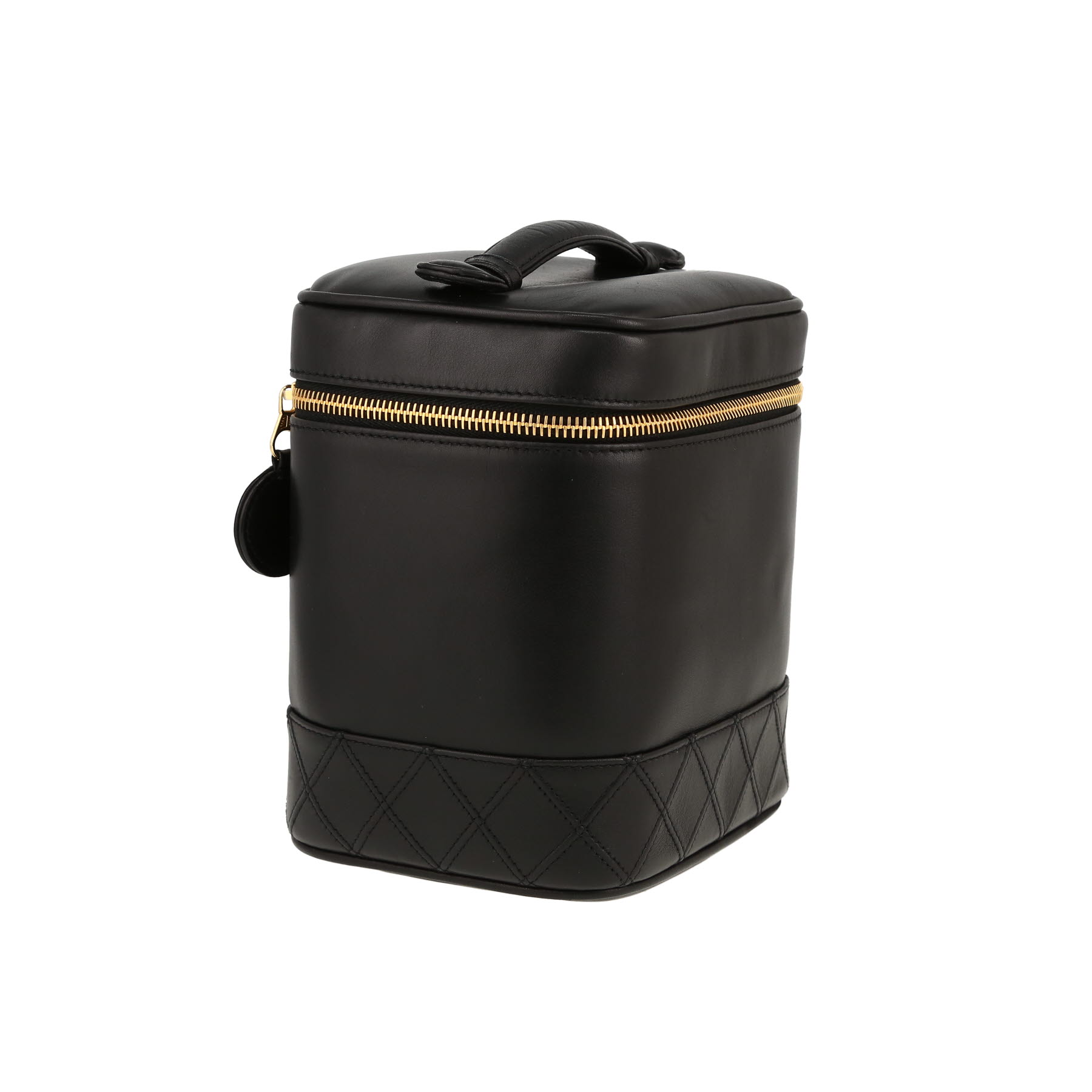 Chanel  Vanity vanity case  in black leather