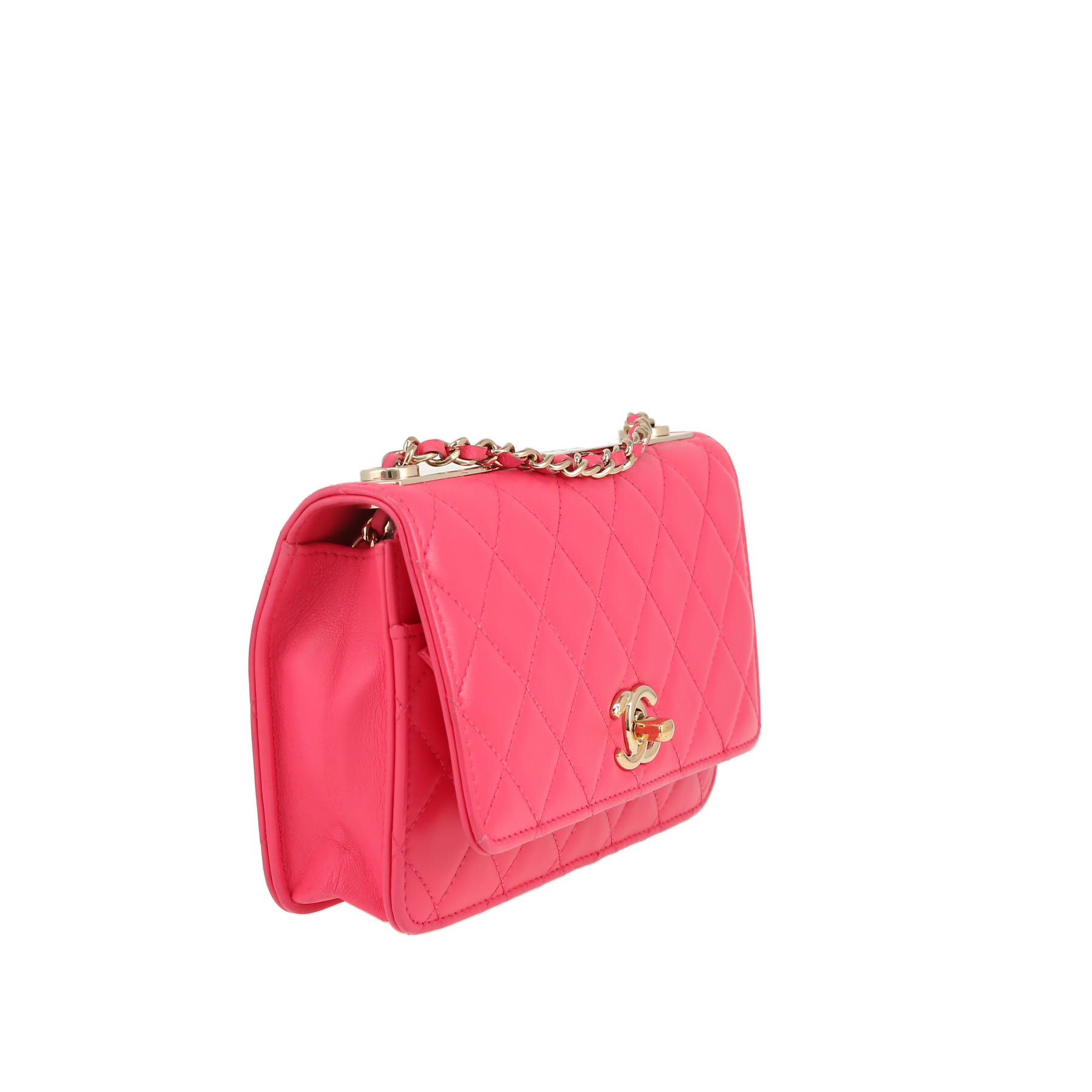 Chanel  Wallet on Chain shoulder bag  in pink quilted leather