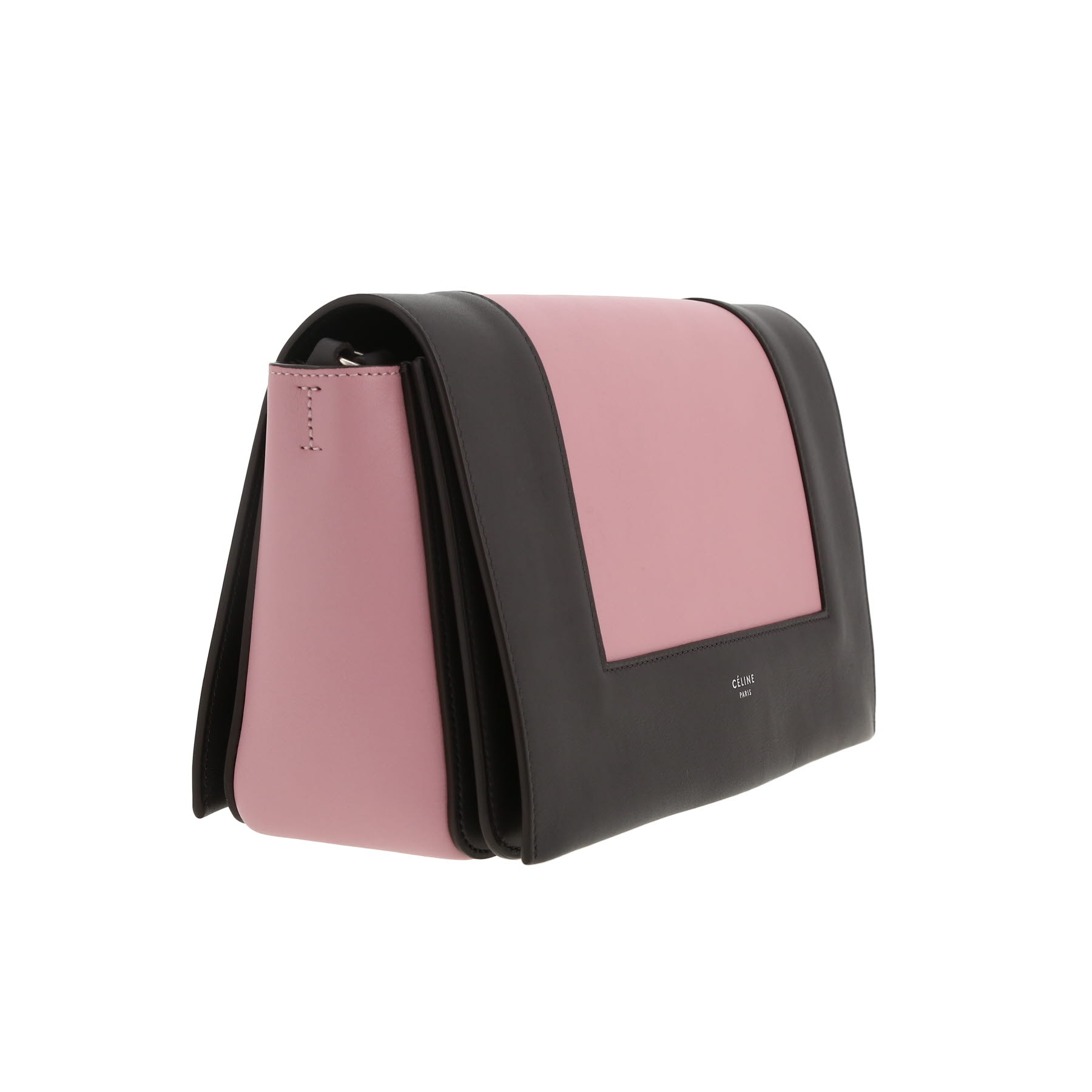 Sac à main Celine  Frame en cuir rose et gris