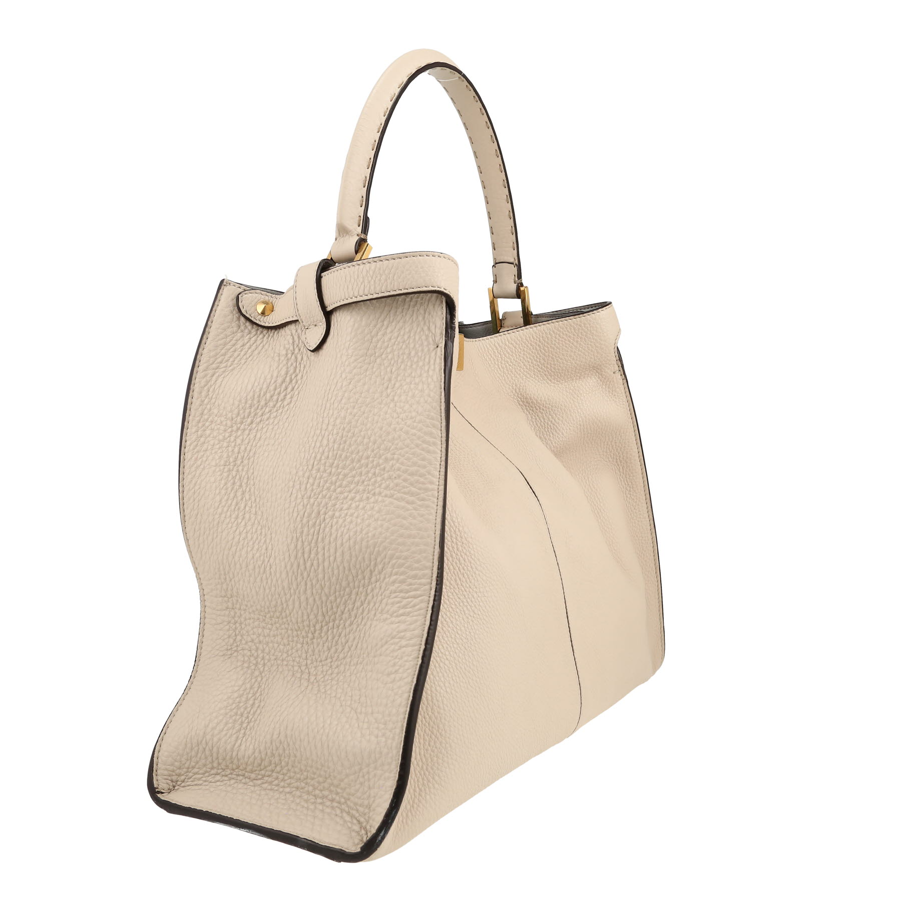 Fendi  X-lite handbag  in beige grained leather