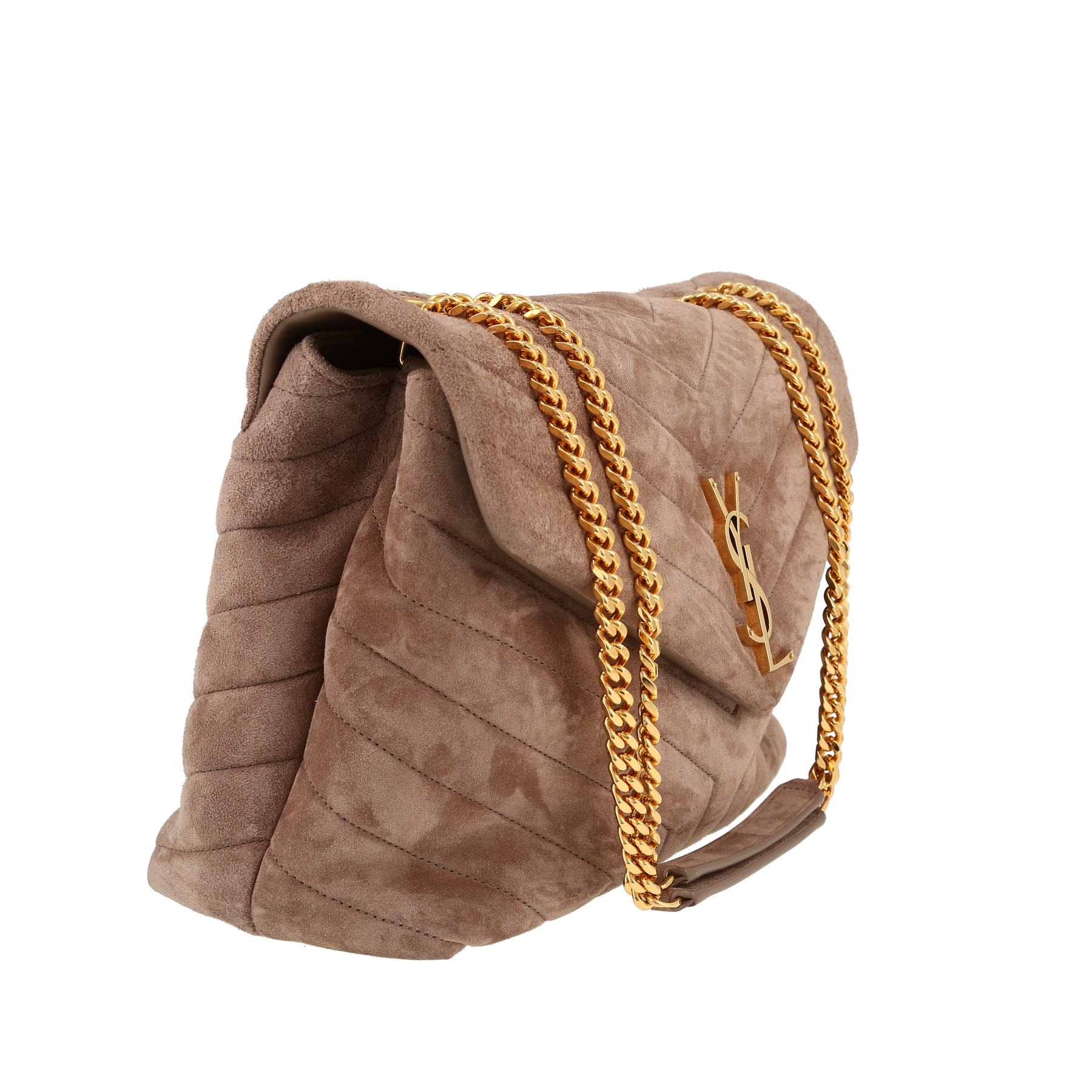 Bolso bandolera Saint Laurent  Loulou en ante gris