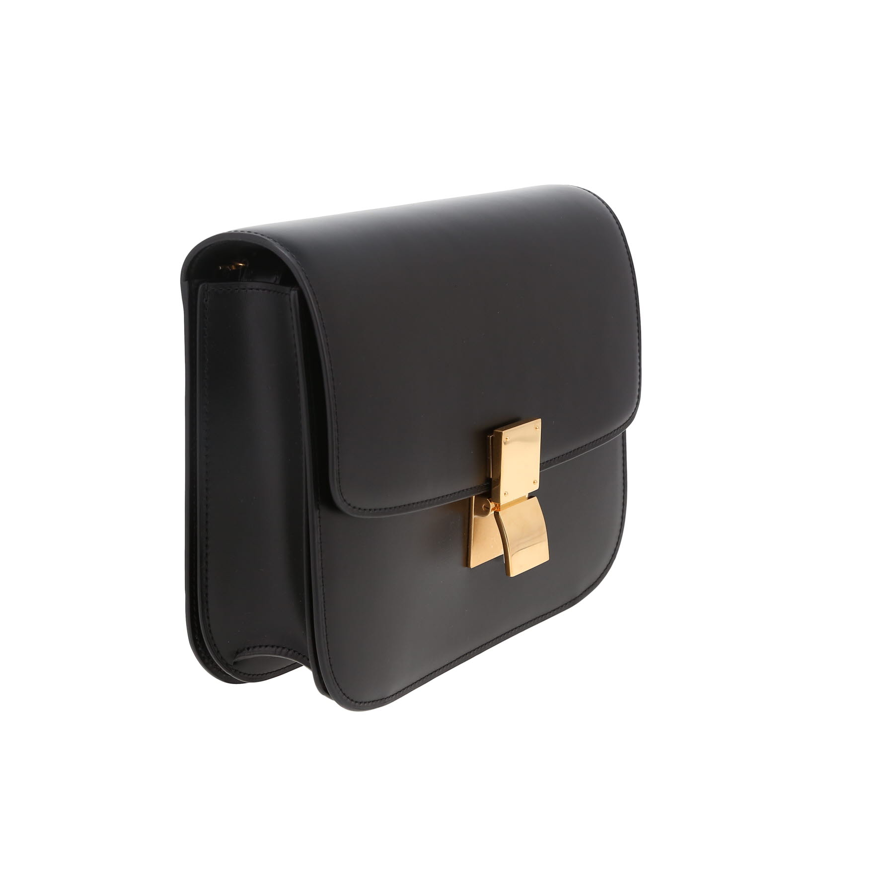 Borsa a tracolla Celine  Classic Box Medium in pelle box nera