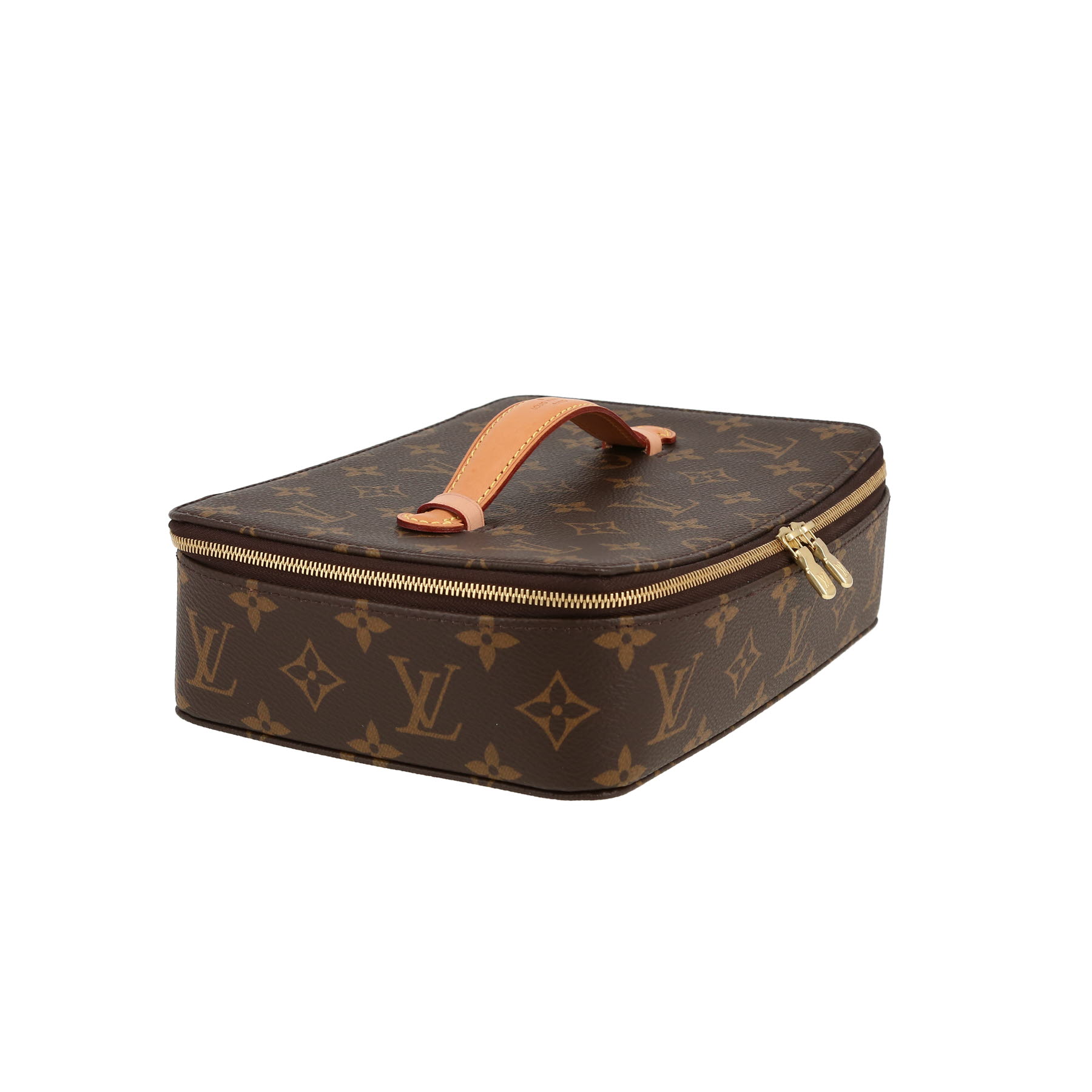 Portagioie Louis Vuitton “Nice” in tela Monogram marrone e pelle naturale