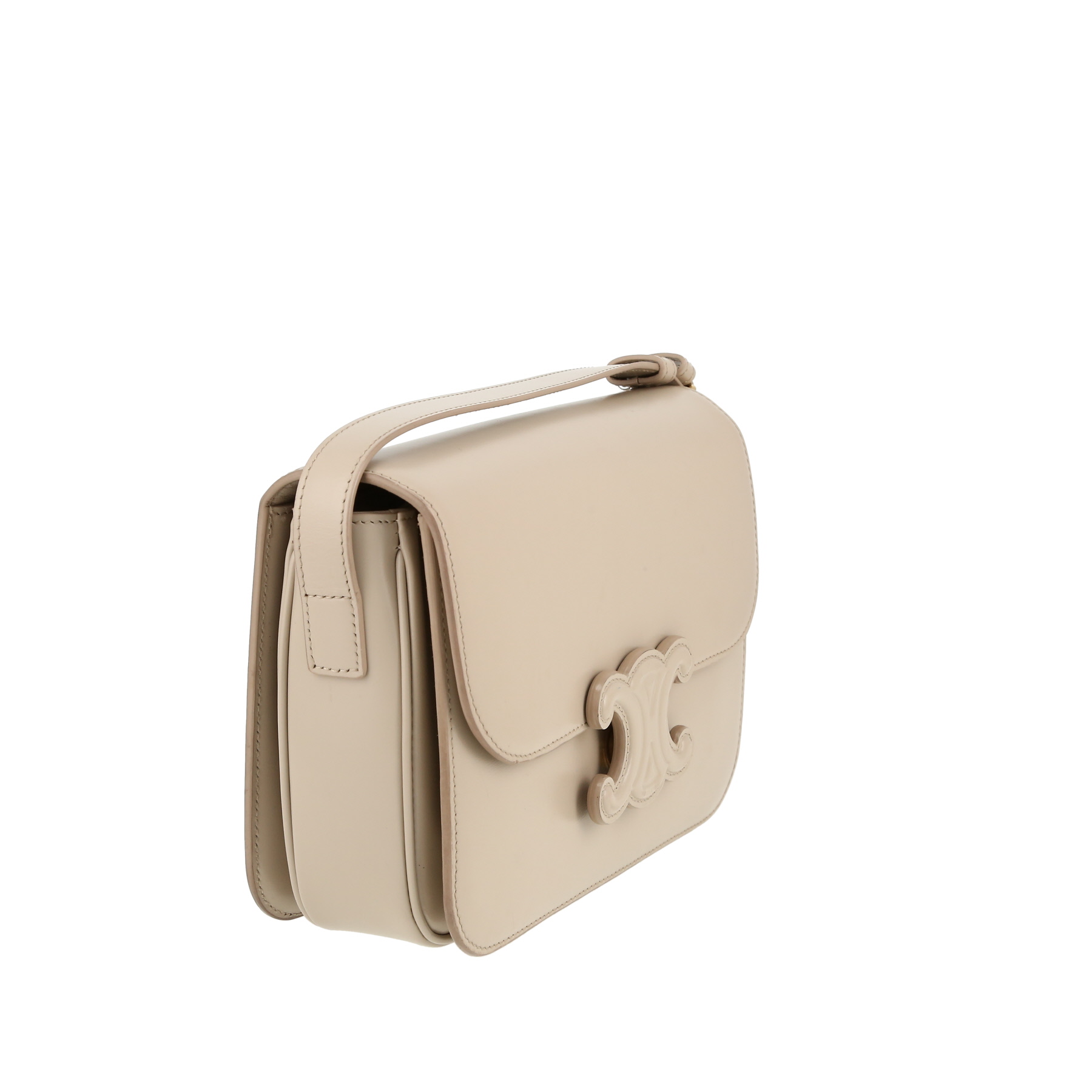 Sac bandoulière Celine  Triomphe en cuir beige