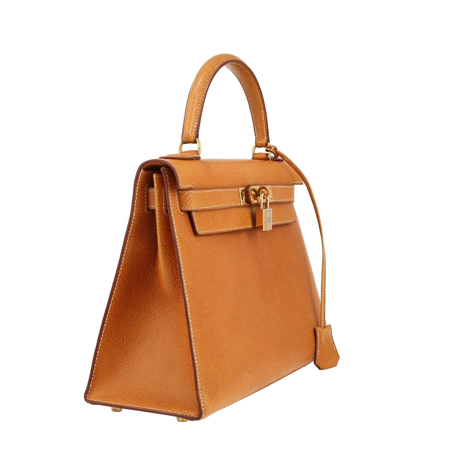 Hermès  Kelly 28 cm handbag  in gold Pecari leather