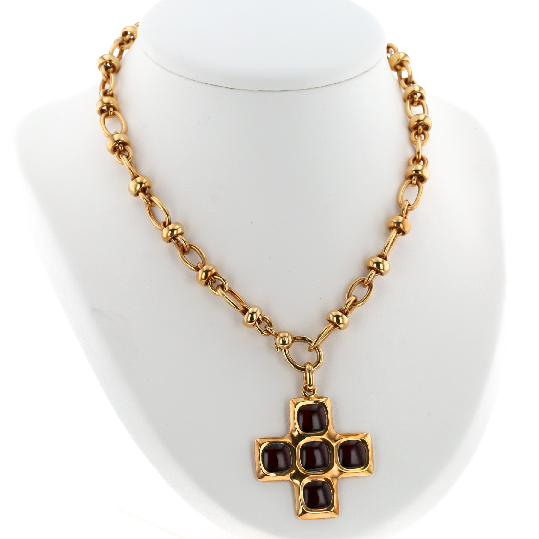 Collar Pomellato  de oro amarillo y granates