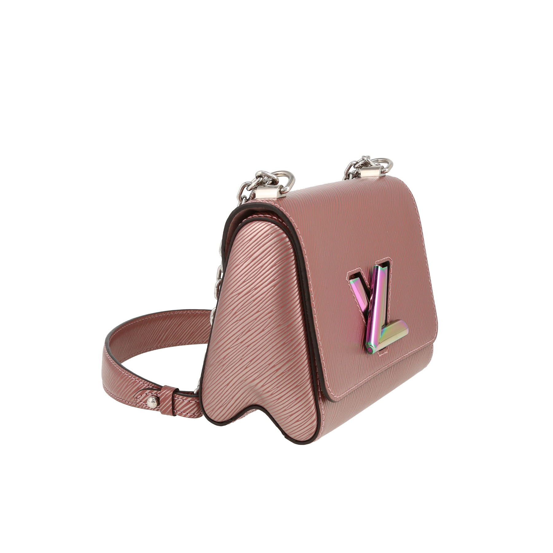 Bolso de mano Louis Vuitton  Twist en cuero Epi rosa