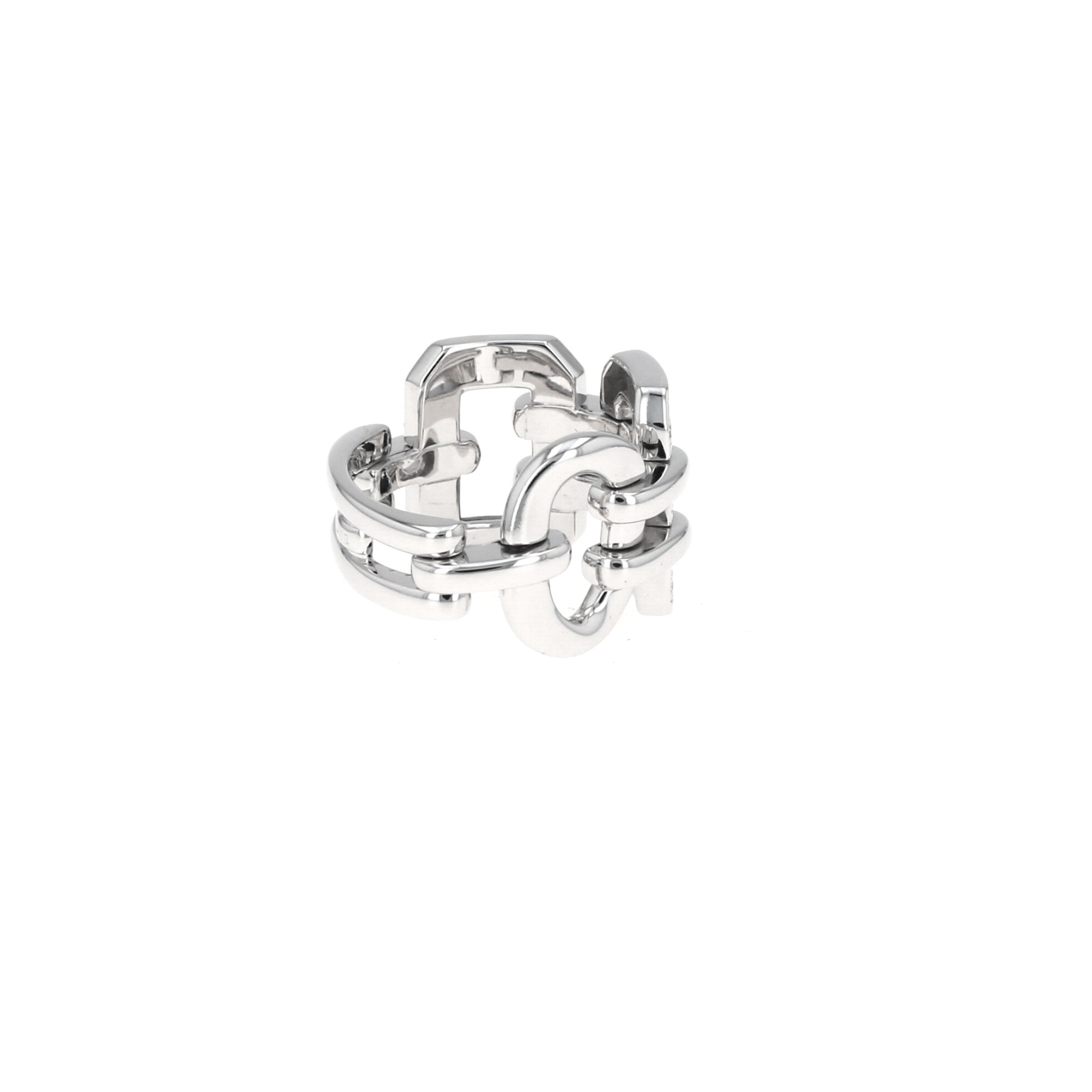 Anello semi-mobile Chanel Première in oro bianco, diamanti e onice