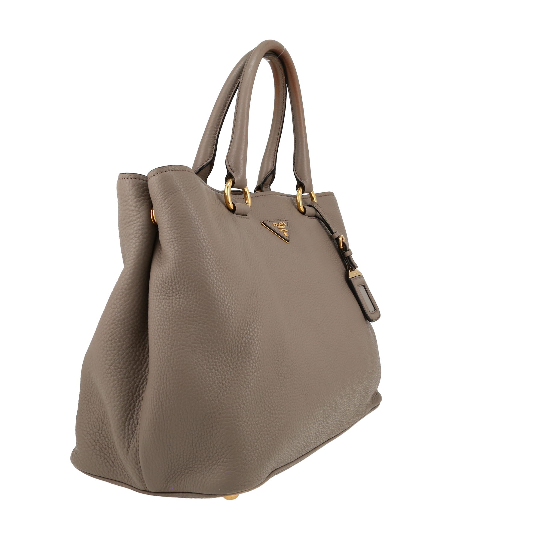 Prada  Twin Zip handbag  in grey grained leather