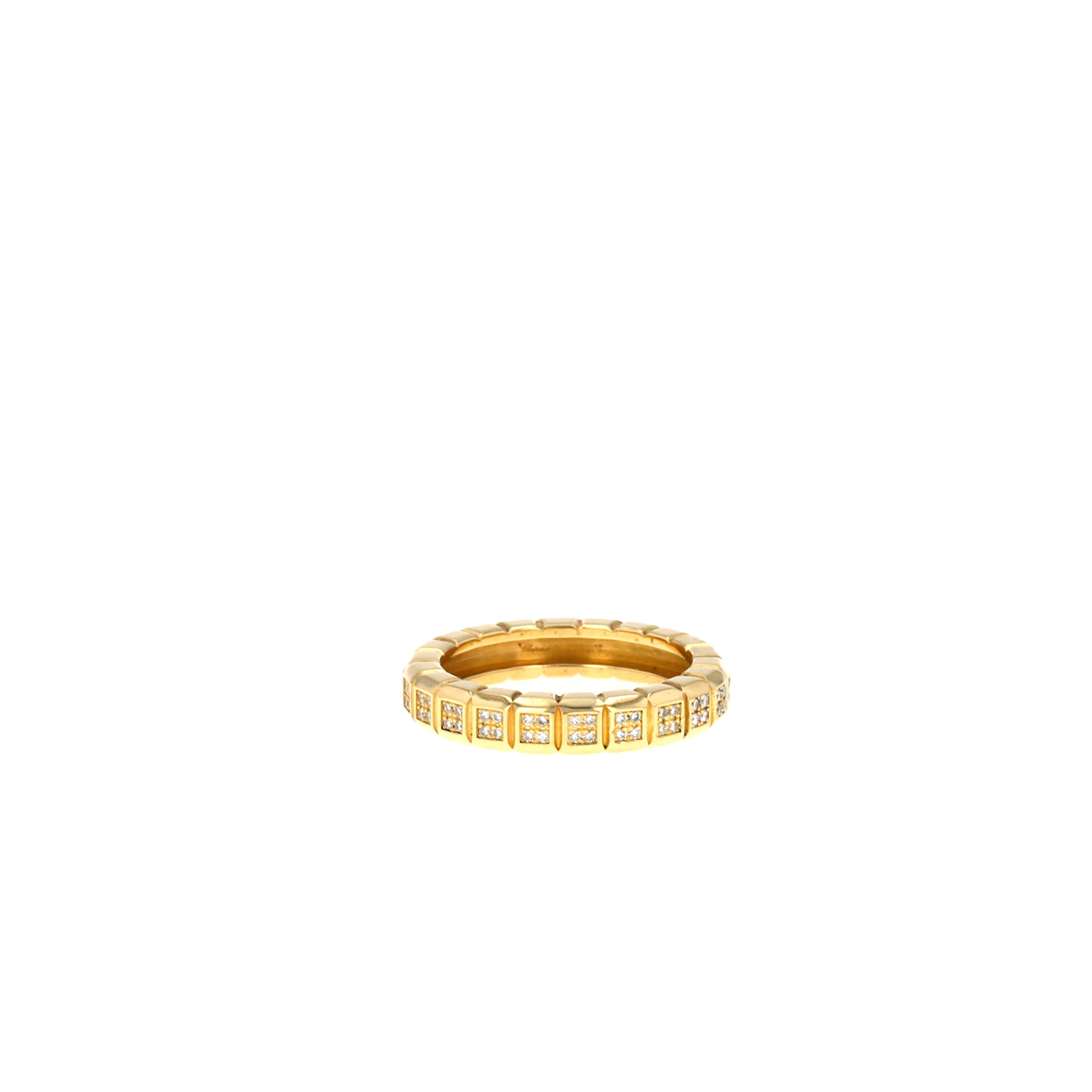 Chopard Ice Cube ring in yellow gold and diamonds