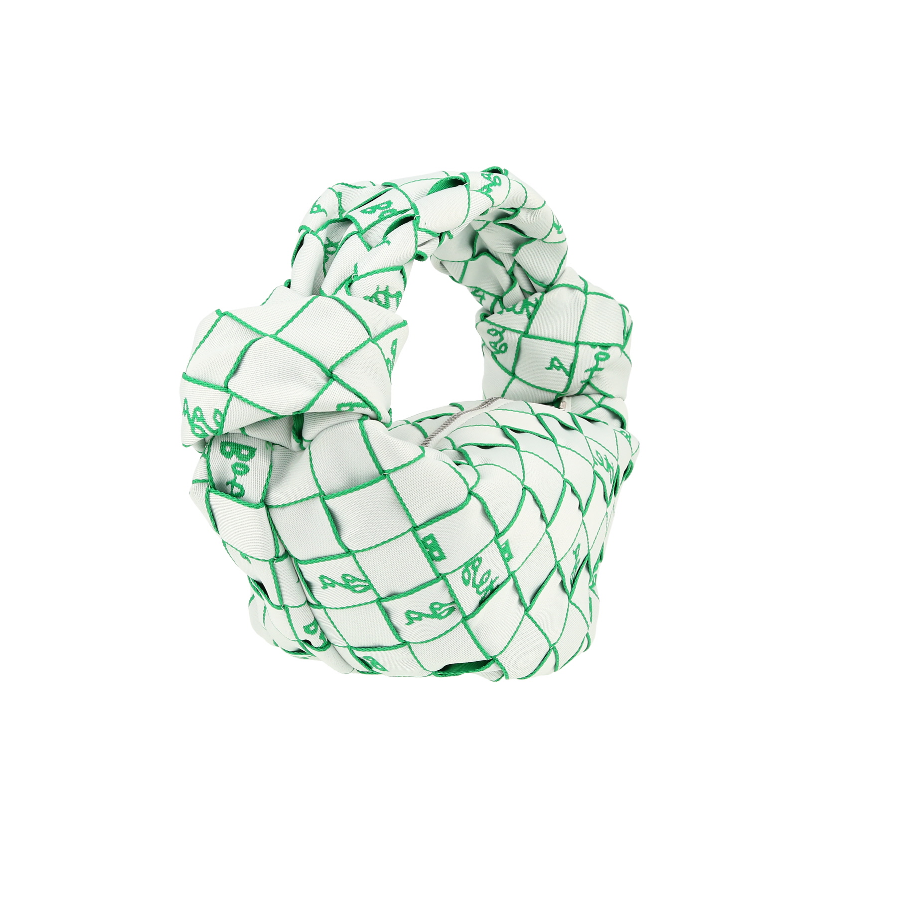 Bottega Veneta  Jodie handbag  in white and green canvas