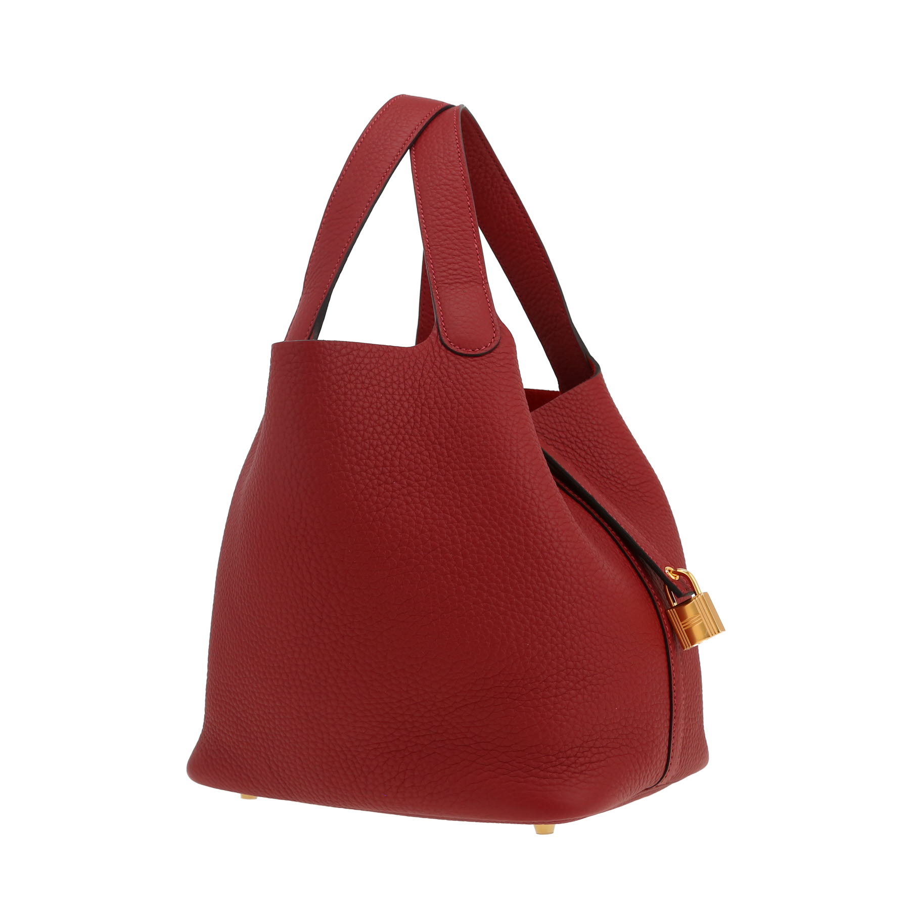 Hermès  Picotin Lock handbag  in burgundy togo leather