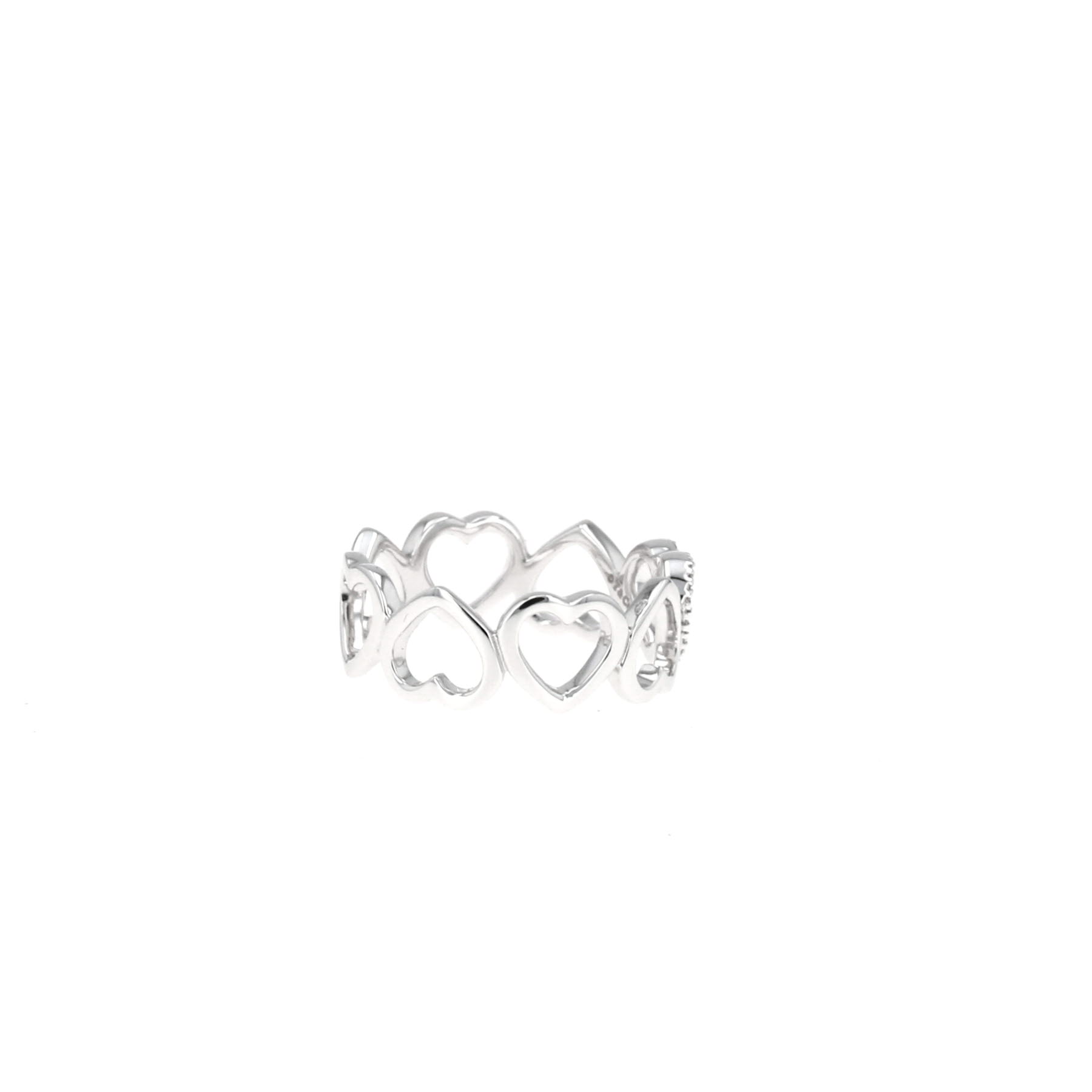 Tiffany 
Co Hearts ring in white gold and diamonds
