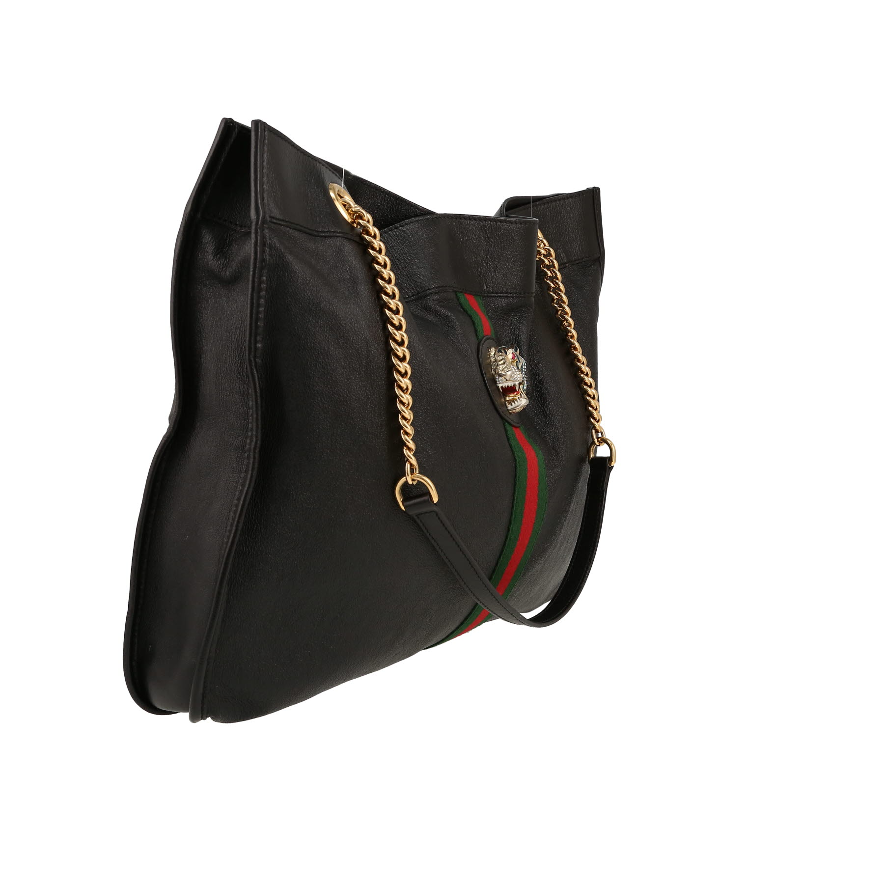 Gucci  Rajah shopping bag  in black leather