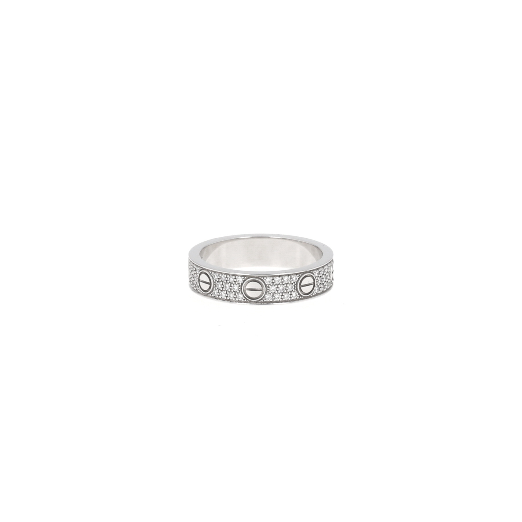 Cartier Love pavé wedding ring in white gold and diamonds