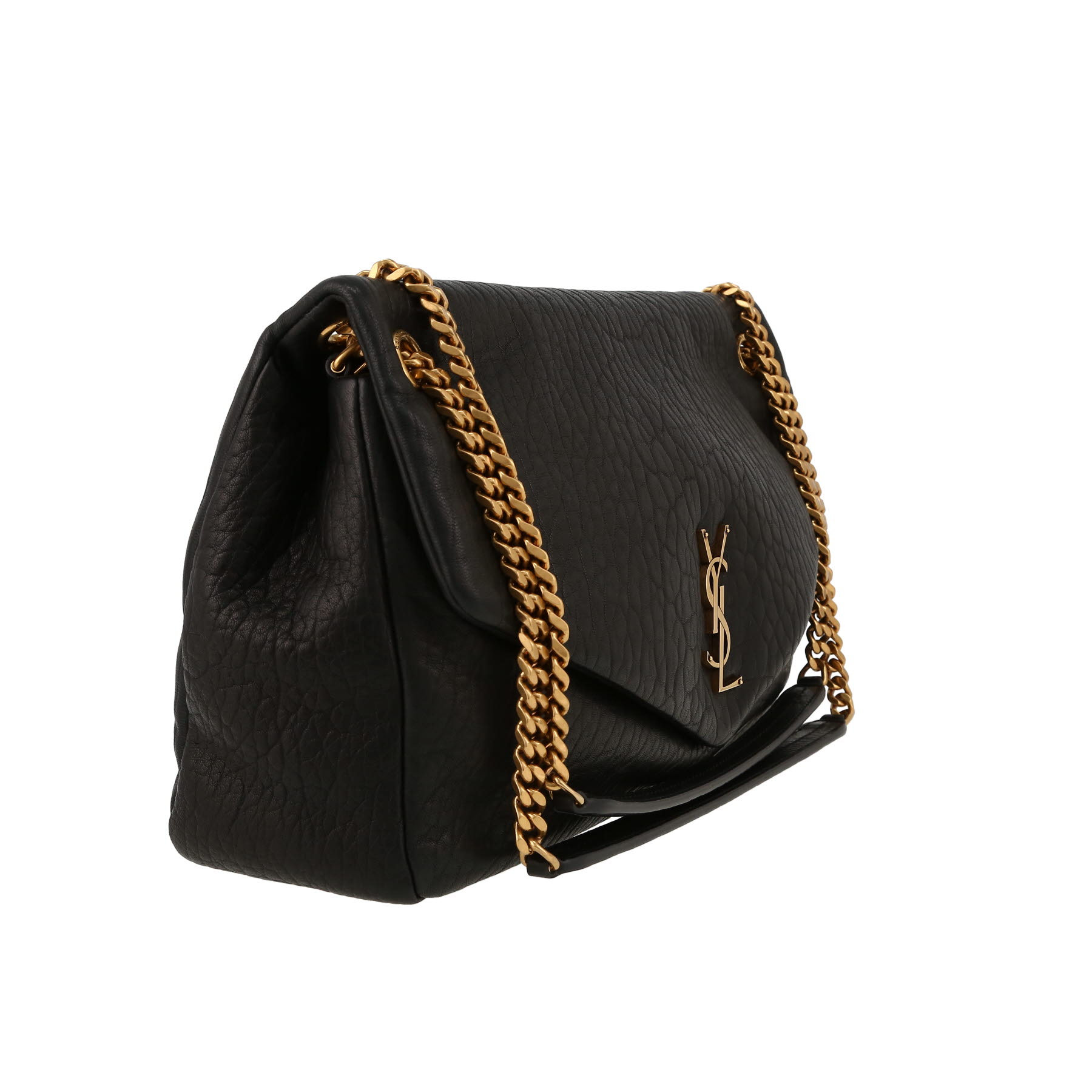 Saint Laurent   handbag  in black grained leather