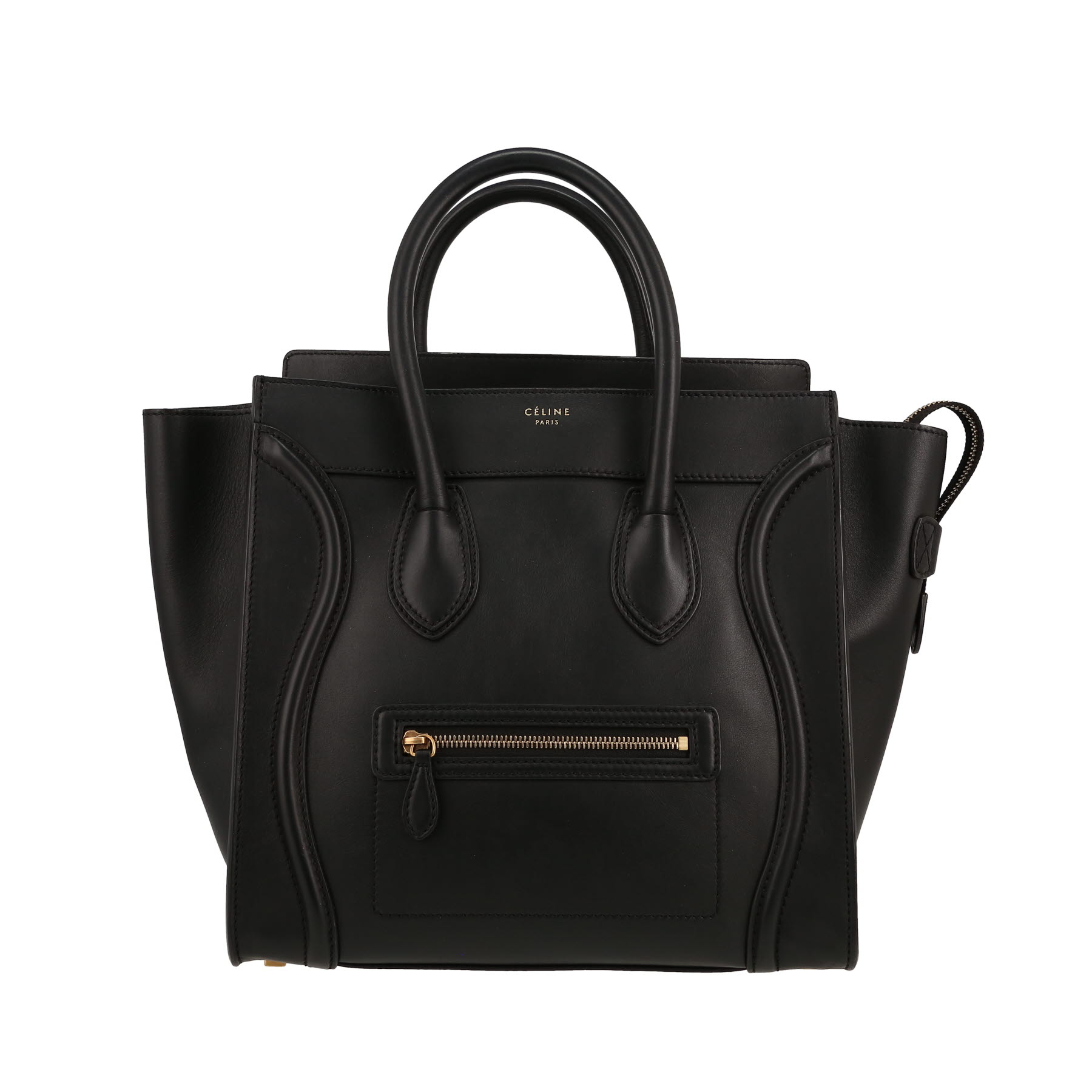 ✨希少✨セリーヌ　CELINE　ボストンバッグ　レザー　黒　ハンドバッグ ☆CELINE☆入手困難☆上品 MINI BOSTON BAG☆Shiny Calfskin☆ (CELINE