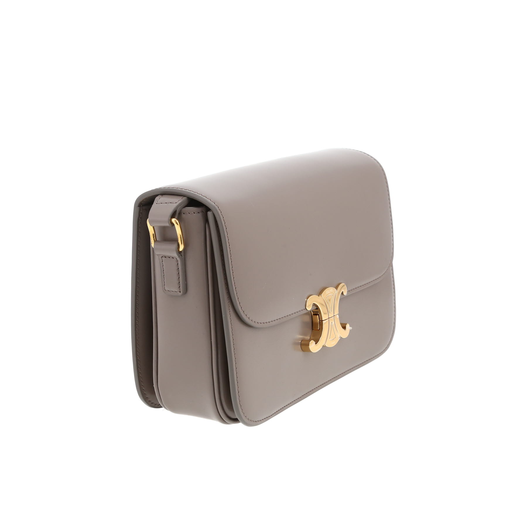 Borsa a tracolla Celine  Triomphe in pelle grigia