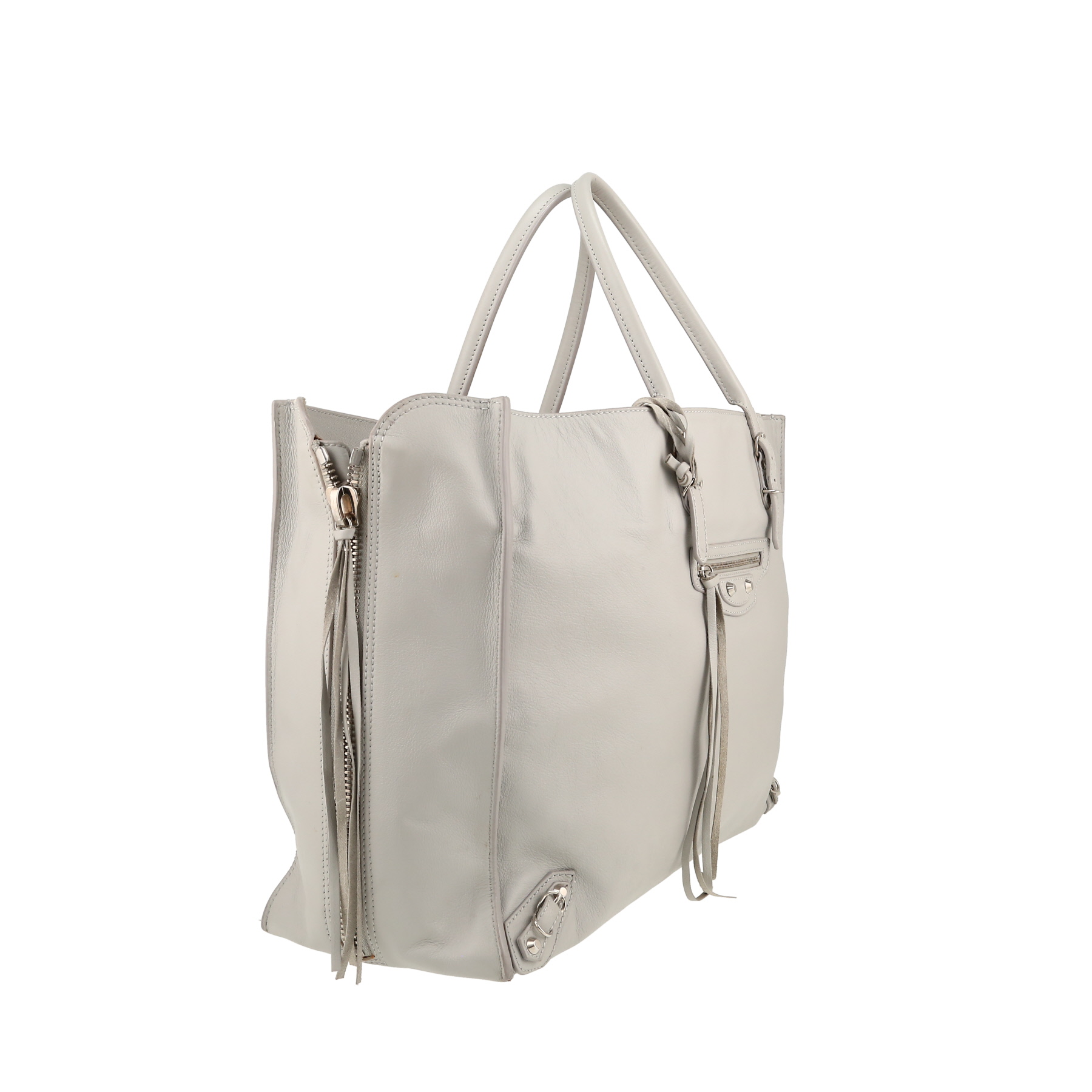 Sac cabas Balenciaga  Papier A3 en cuir gris
