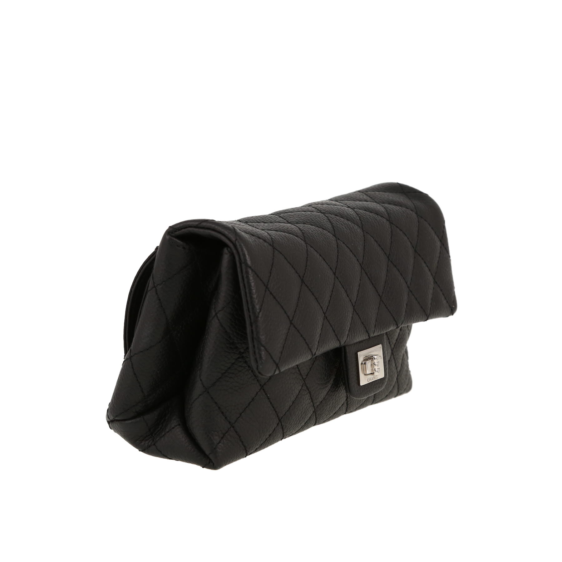 Chanel   clutch-belt  in black grained leather