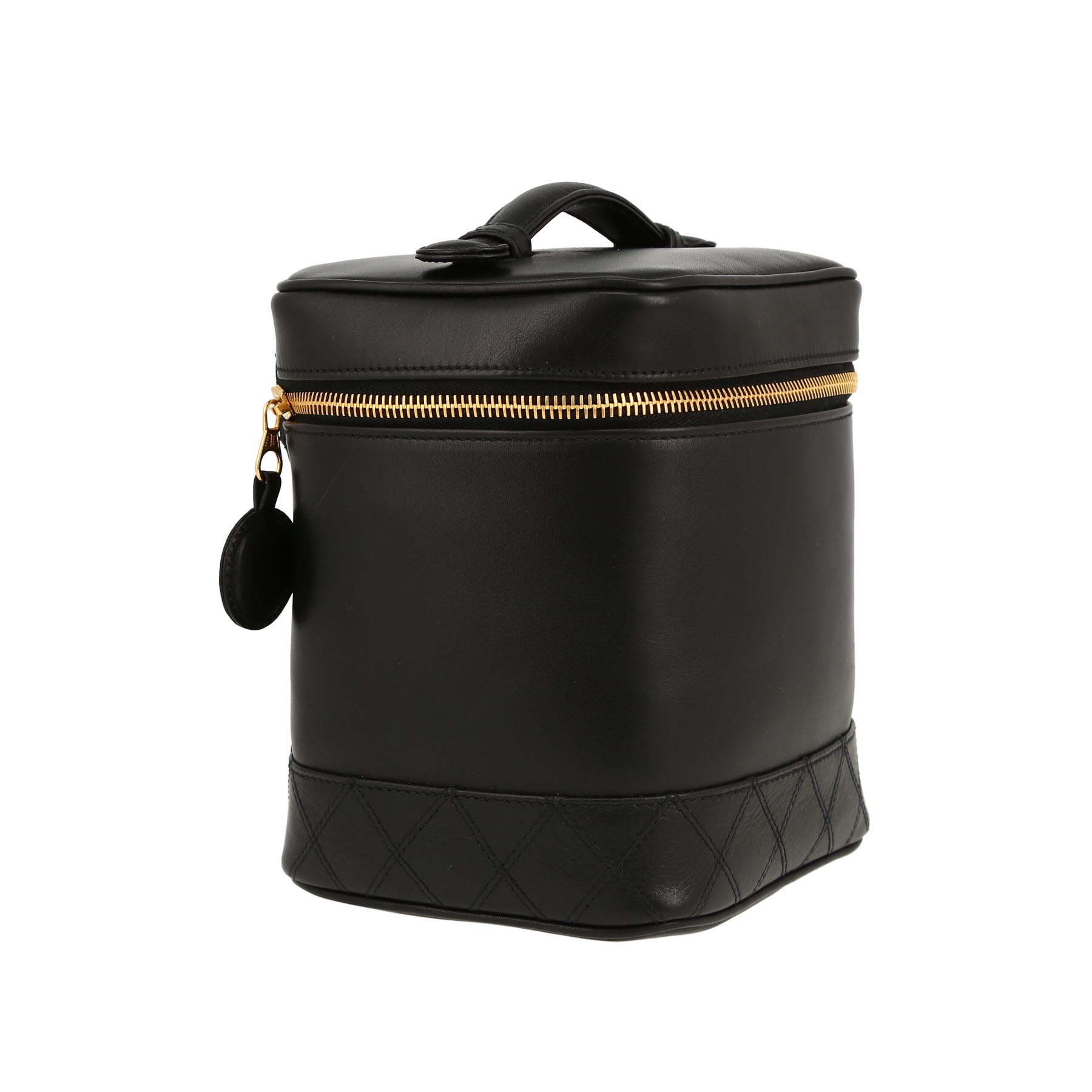 Chanel  Vanity vanity case  in black leather
