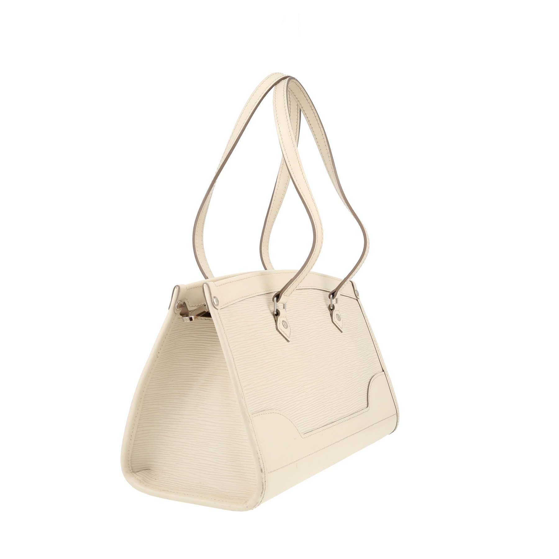 Louis Vuitton  Madeleine shoulder bag  in white epi leather  and white leather
