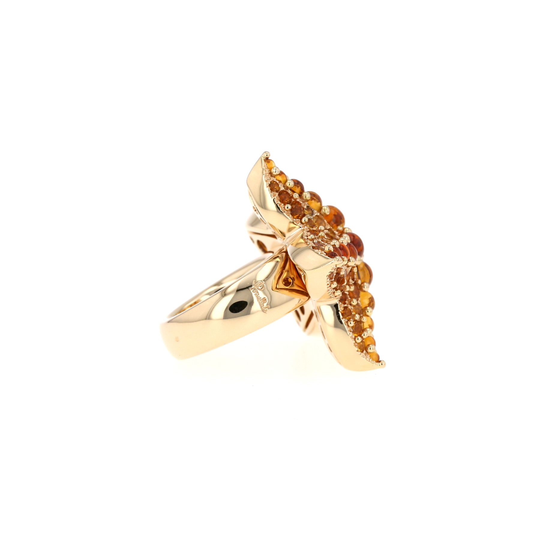 Anello Pomellato Sirène in oro rosa e quarzi citrini