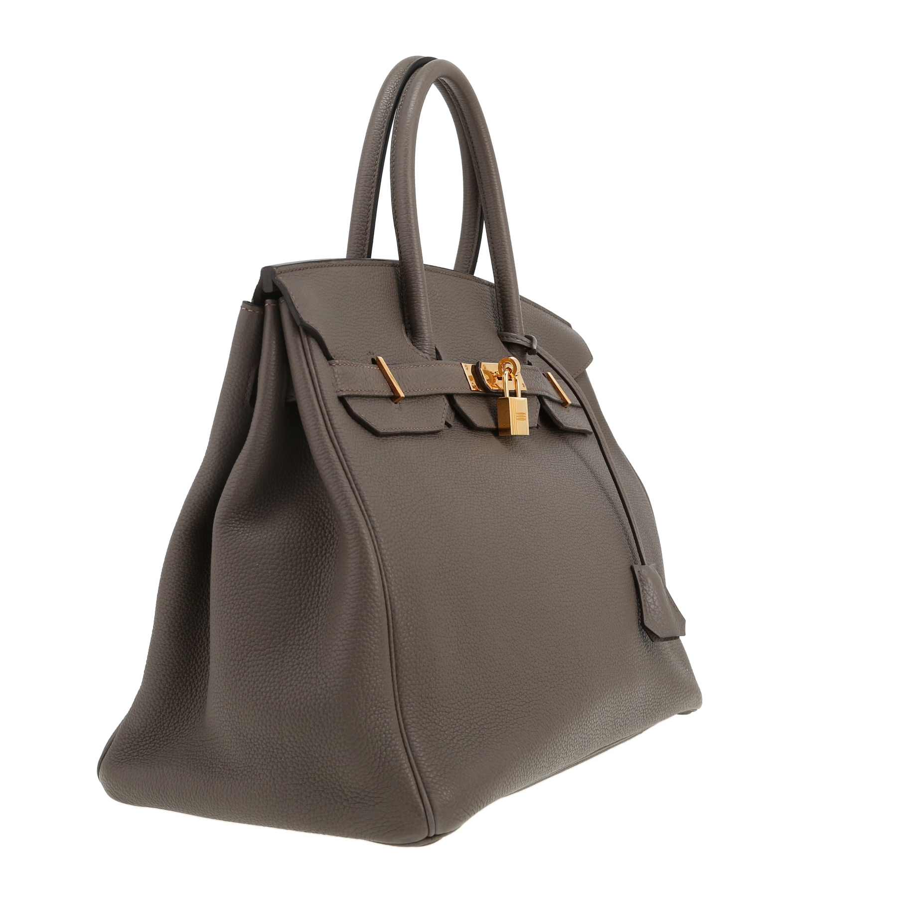 Borsa Hermès  Birkin 35 cm in pelle togo grigia
