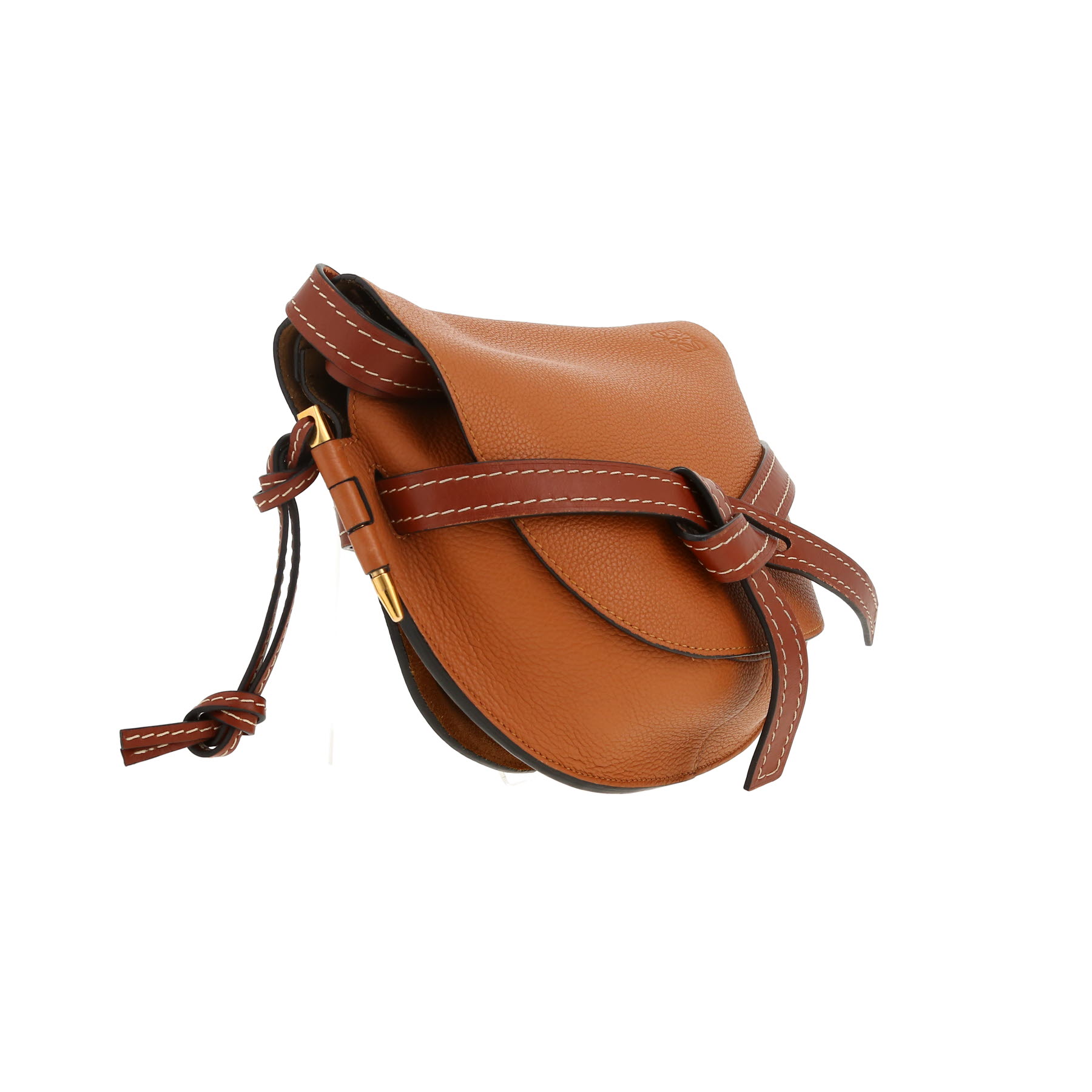 Sac bandoulière Loewe  Gate petit modèle  en cuir grainé marron