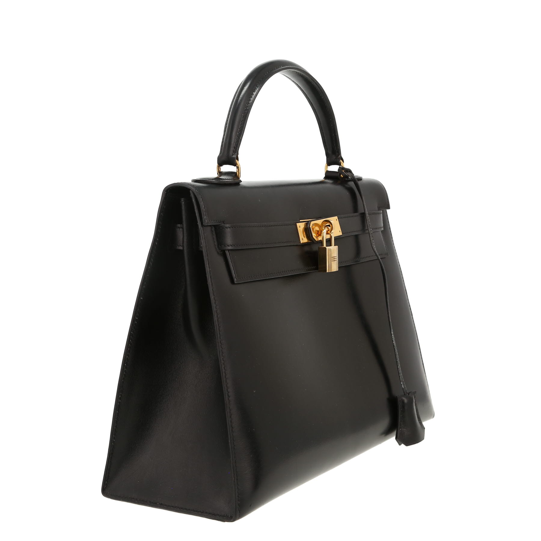 Hermès  Kelly 32 cm handbag  in black box leather