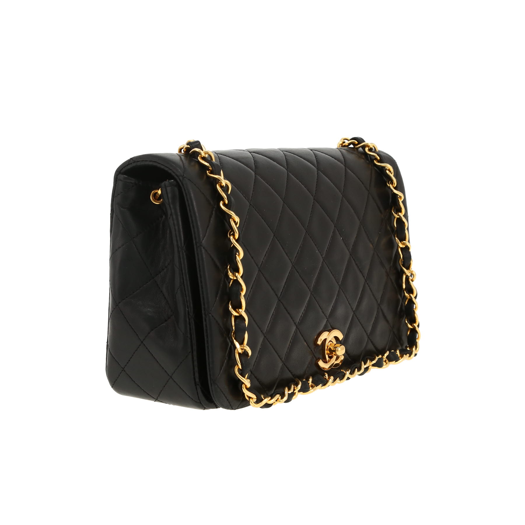 Borsa a tracolla Chanel  Mademoiselle in pelle trapuntata nera