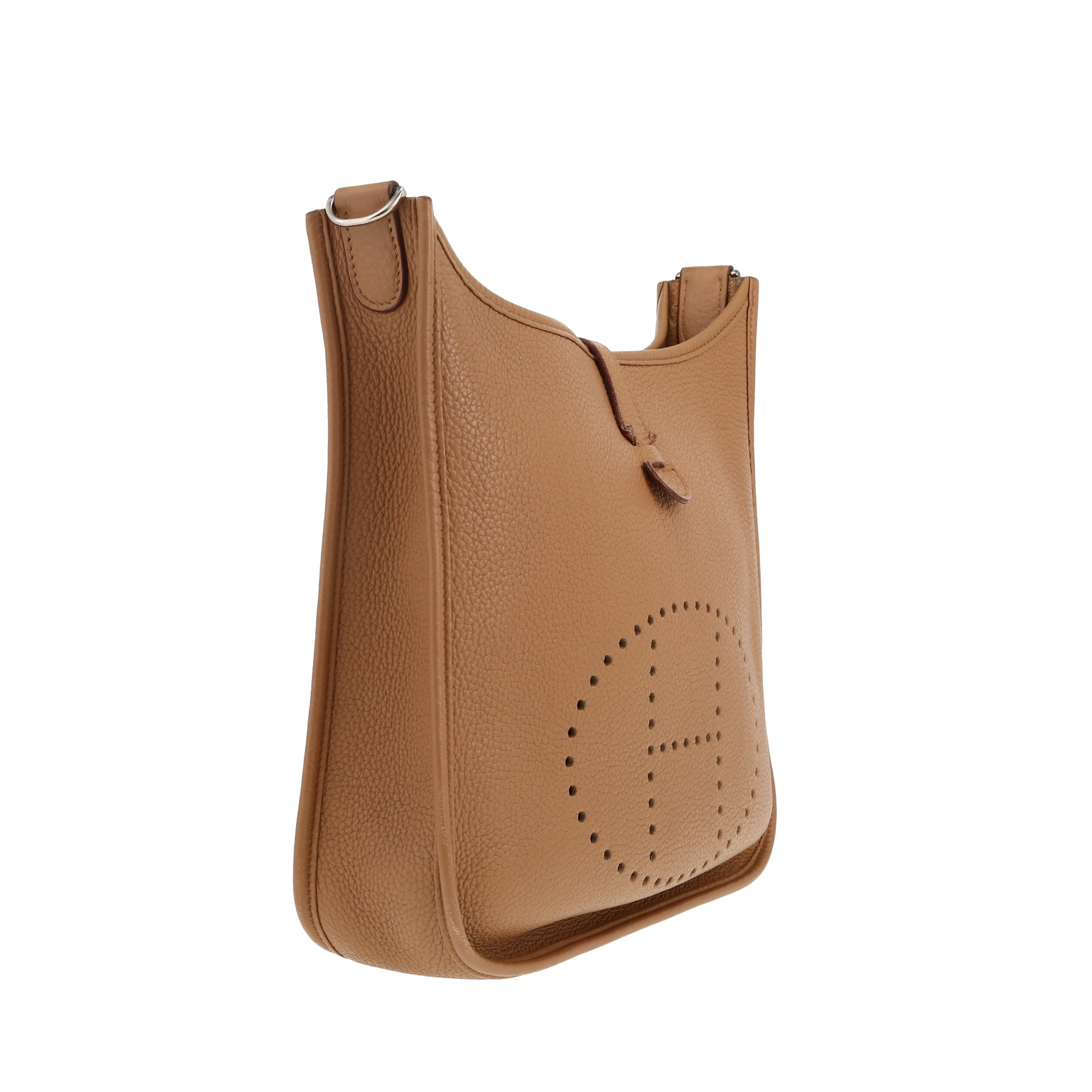 Hermès  Evelyne shoulder bag  in brown togo leather